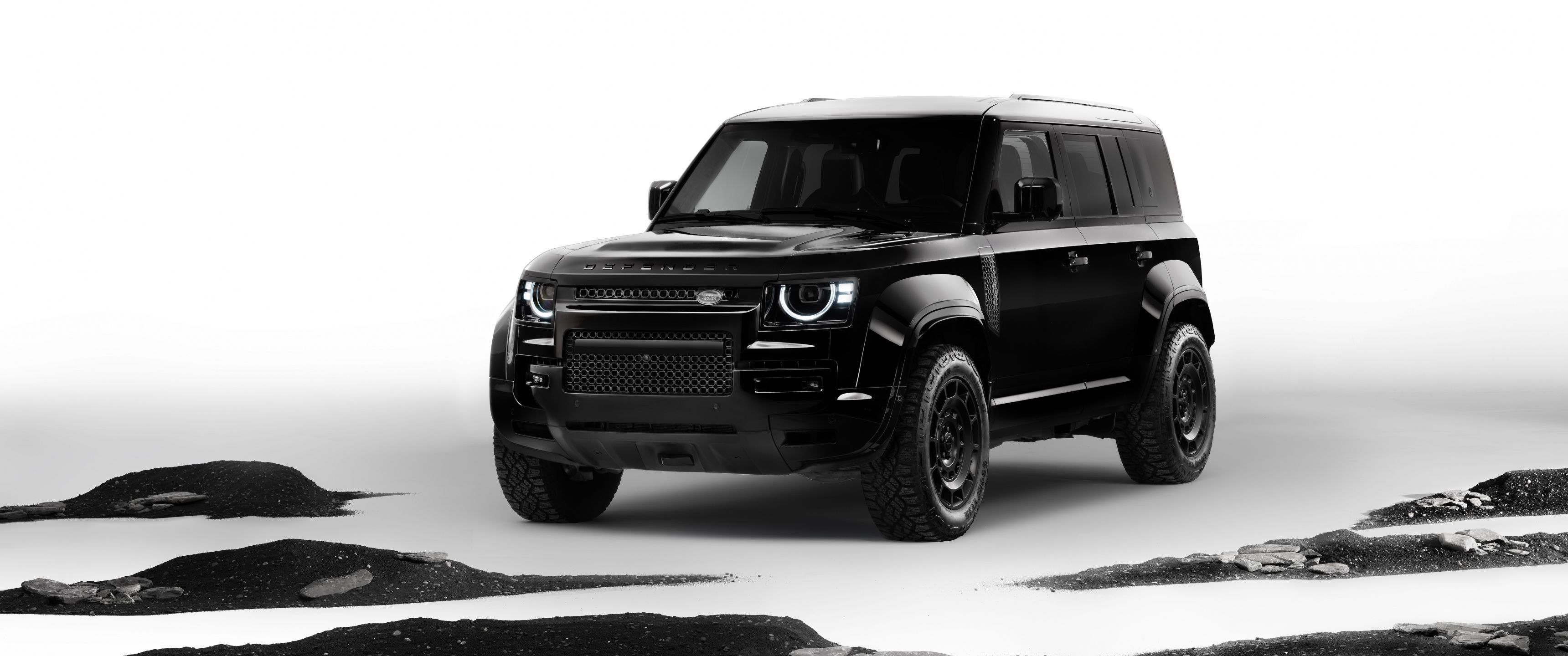 3440x1440 Land Rover Defender OCTA Wallpaper 4K, Black Edition, 5K