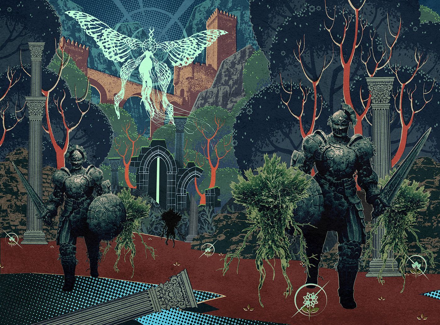 1400x1035 Darkroot Garden Dark Souls Fanzine illustration - Behance