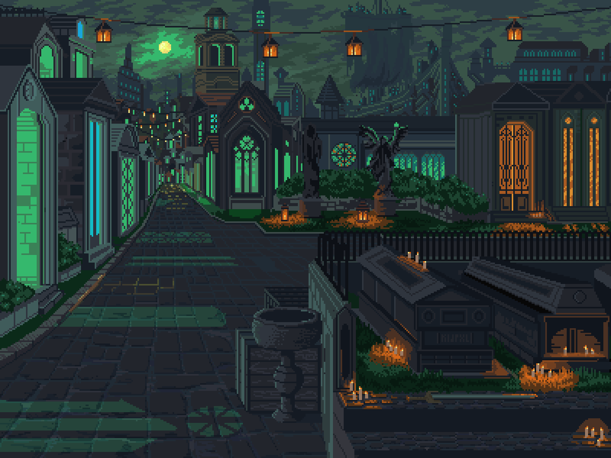 1200x900 Khaled on X: City of the Dead #pixelart #halloween2019 / X