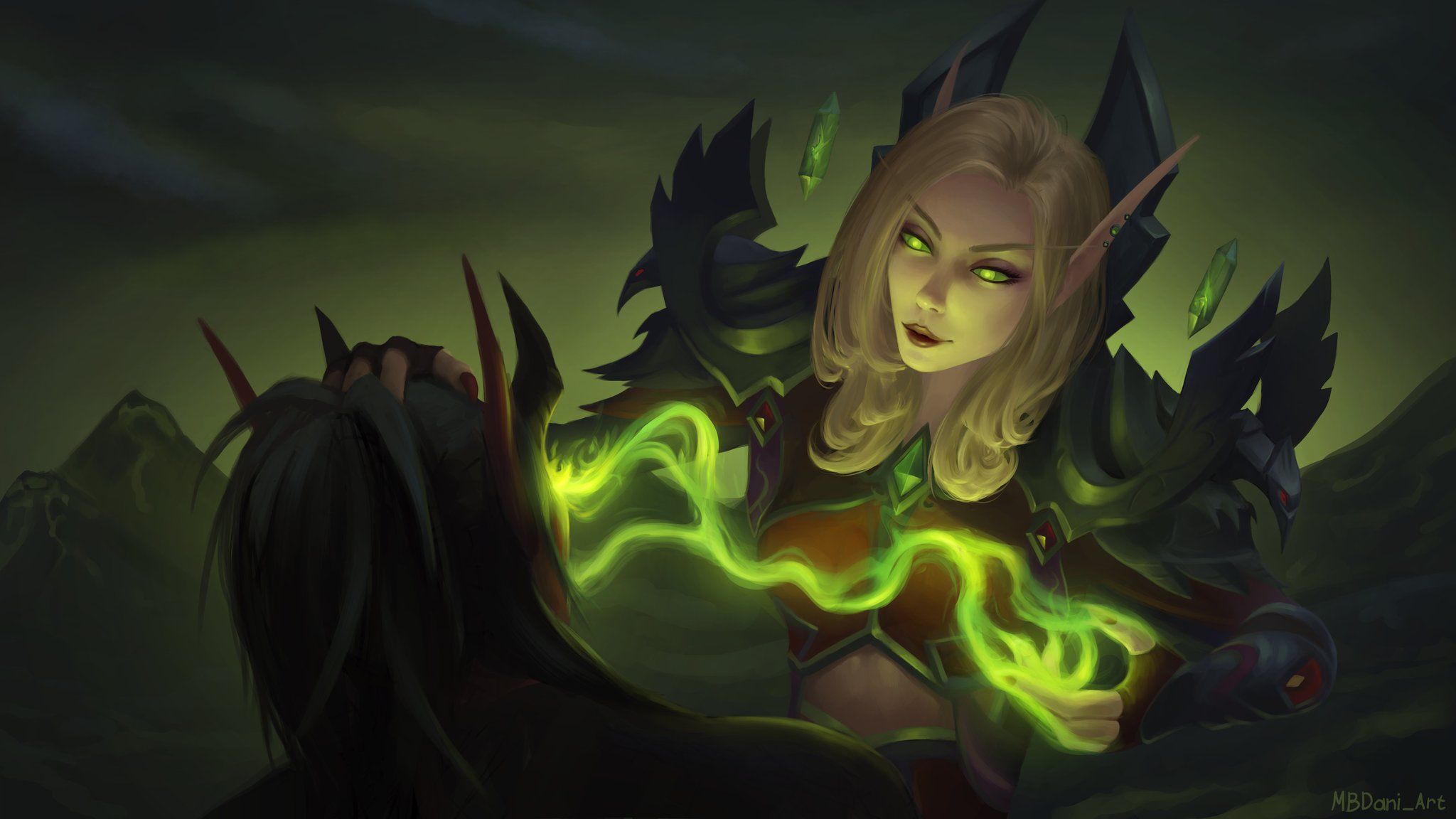 2048x1152 MBDani on X: Vellithra Blood elf Warlock from World of Warcraft fanart #elf #fantasy #warlock #wow #warcraft #worldofwarcraft #blizzard #warcraftart #wowart #worldofwarcraftart / X