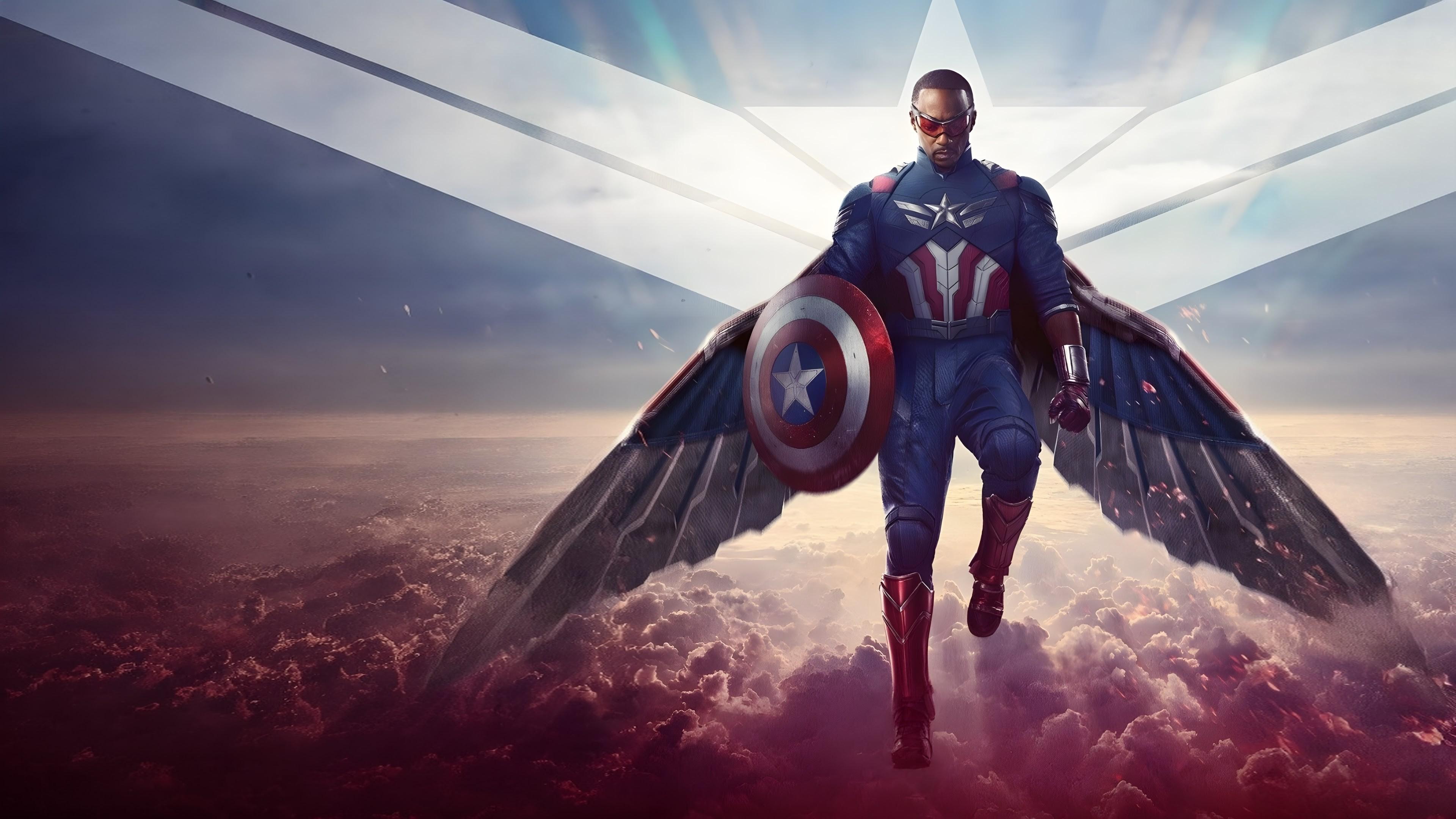 3840x2160 4K Desktop Wallpaper of Captain America: Brave New World Promo Posters