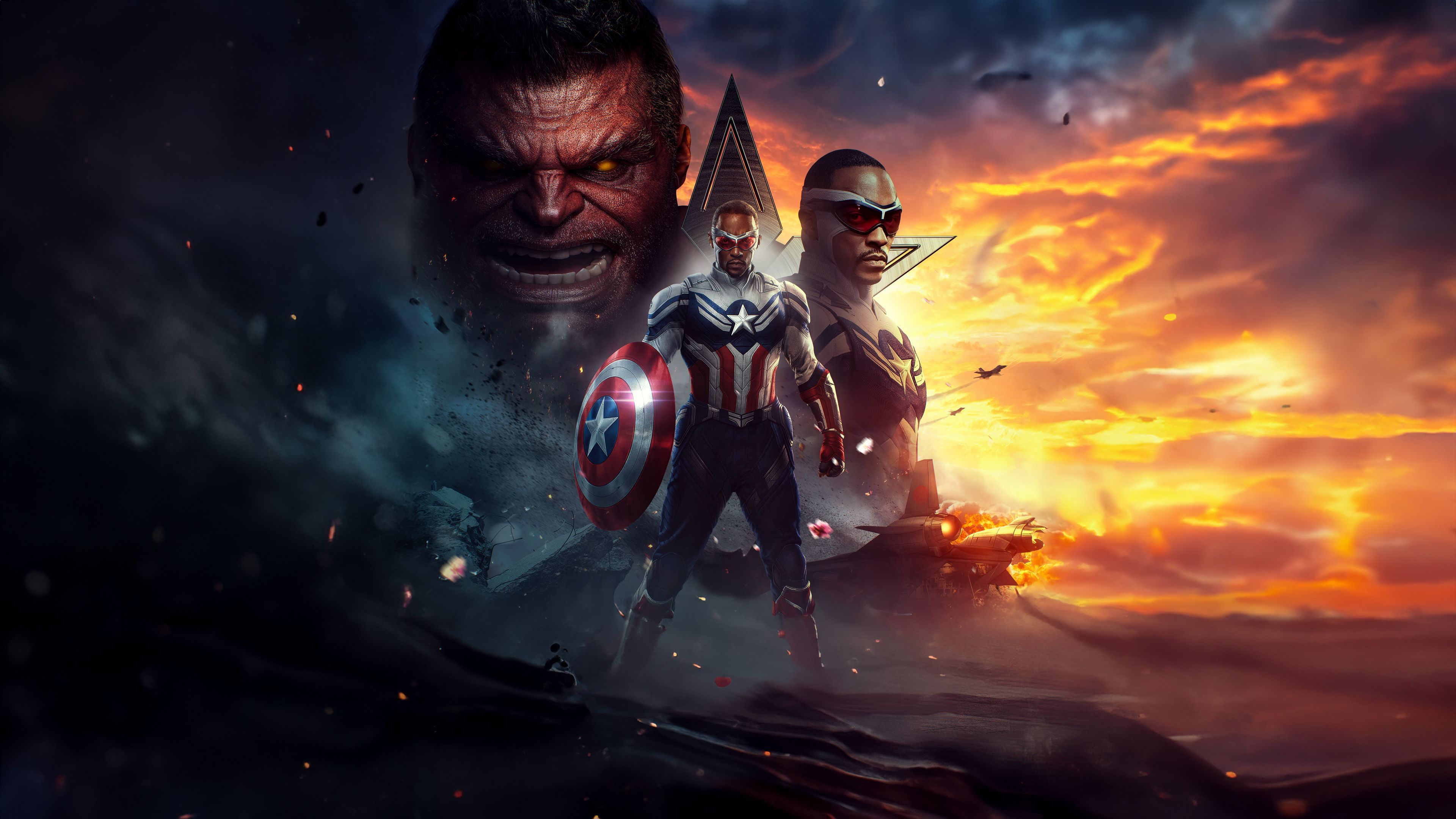 3840x2160 Captain America: Brave New World Wallpaper 4K, Fan Art, 2024 Movies