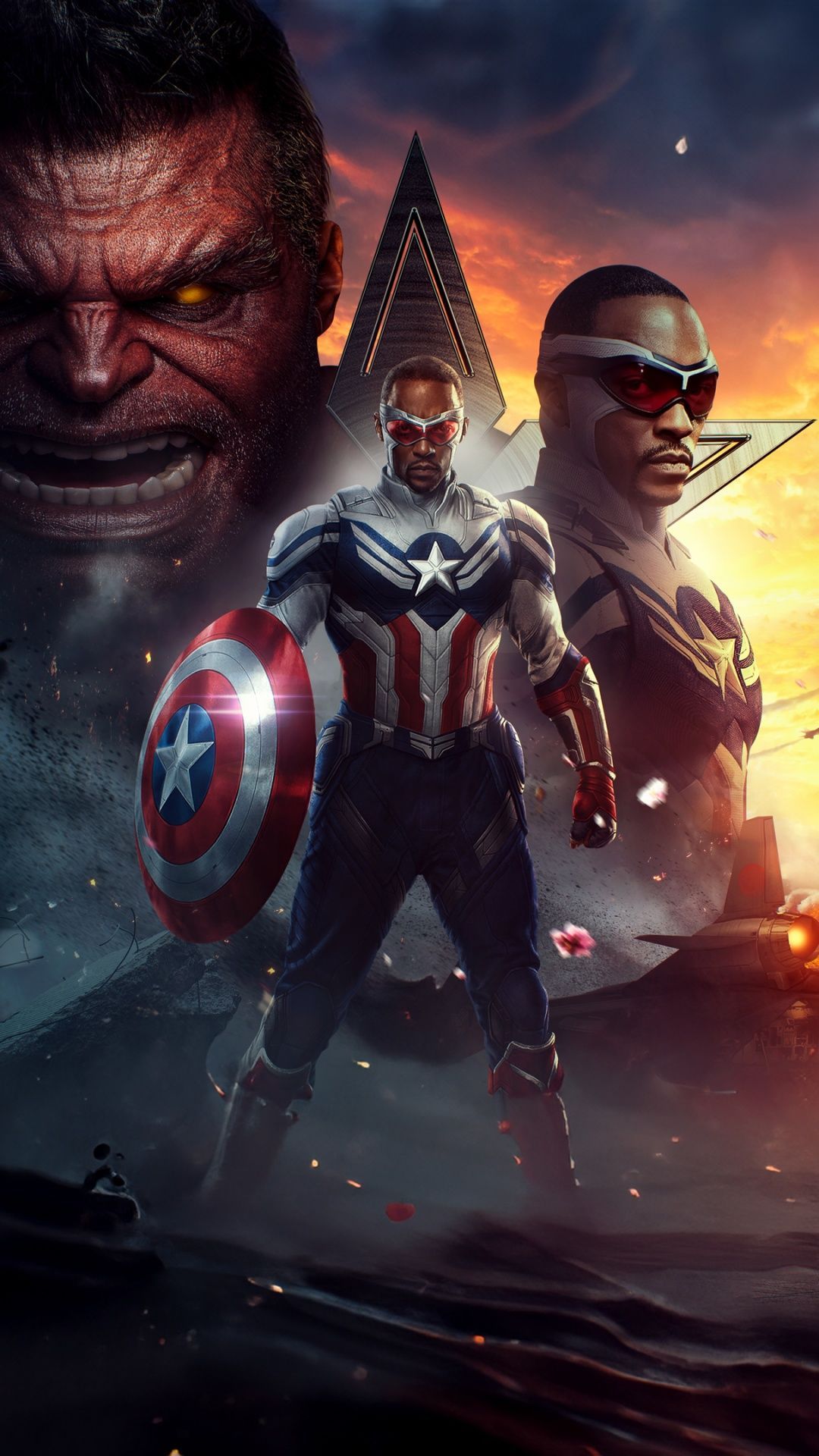 1080x1920 Captain America: Brave New World Wallpaper 4K, Fan Art, 2024 Movies
