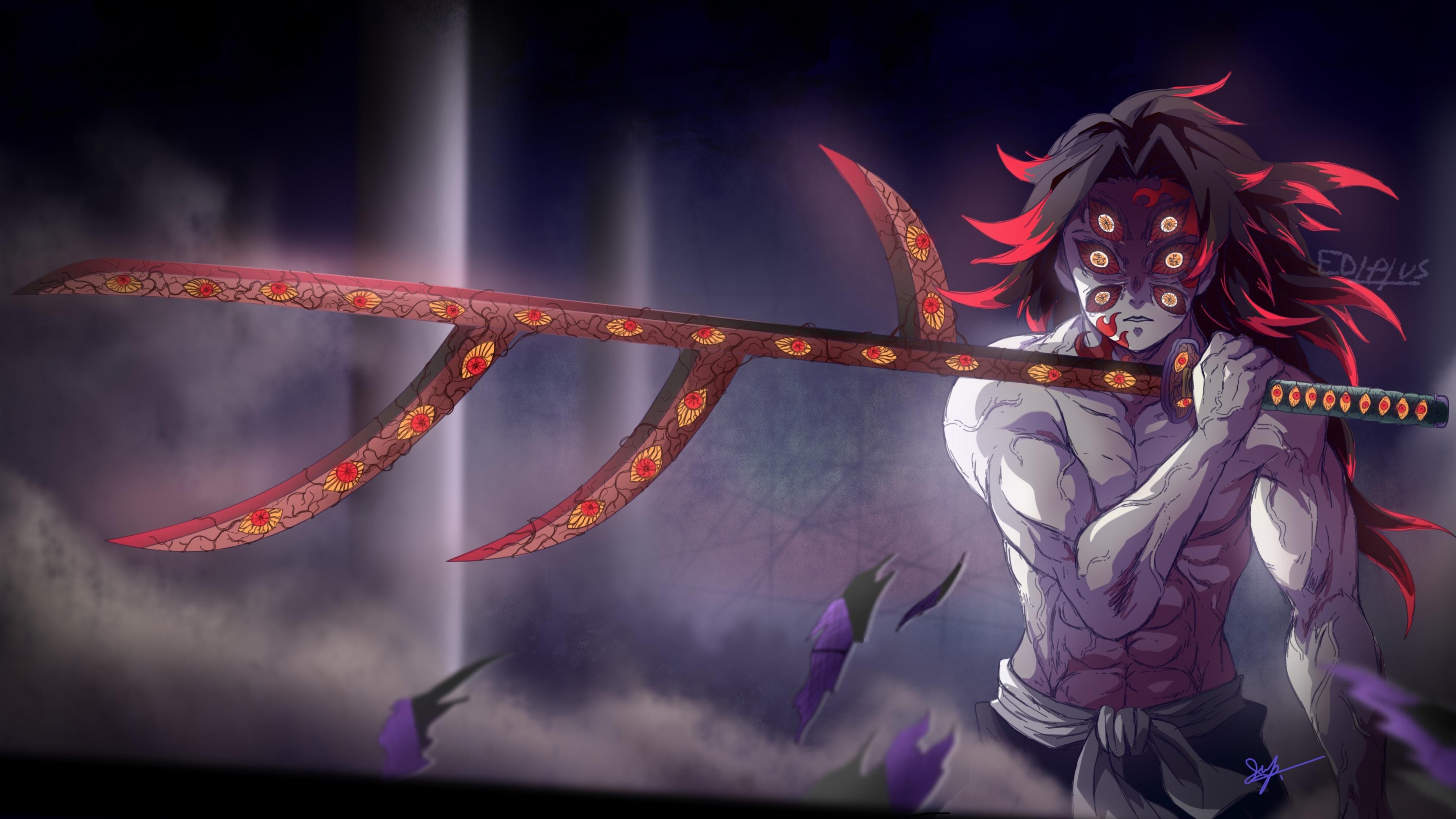 3840x2160 Let's say your a hashira and you had to help fight one of the uppermoons in the infinity castle, who would you fight?