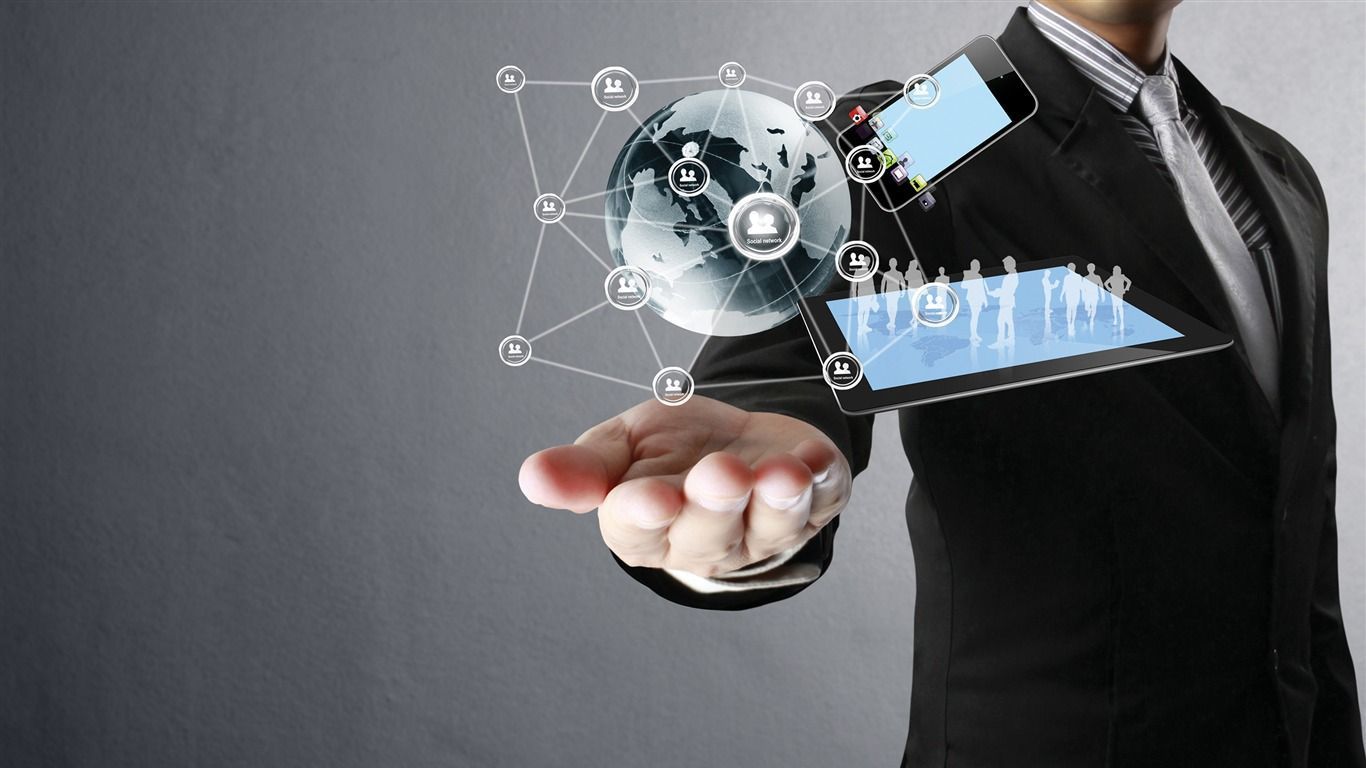 1366x768 Internet Business Technology HD Wallpaper 09