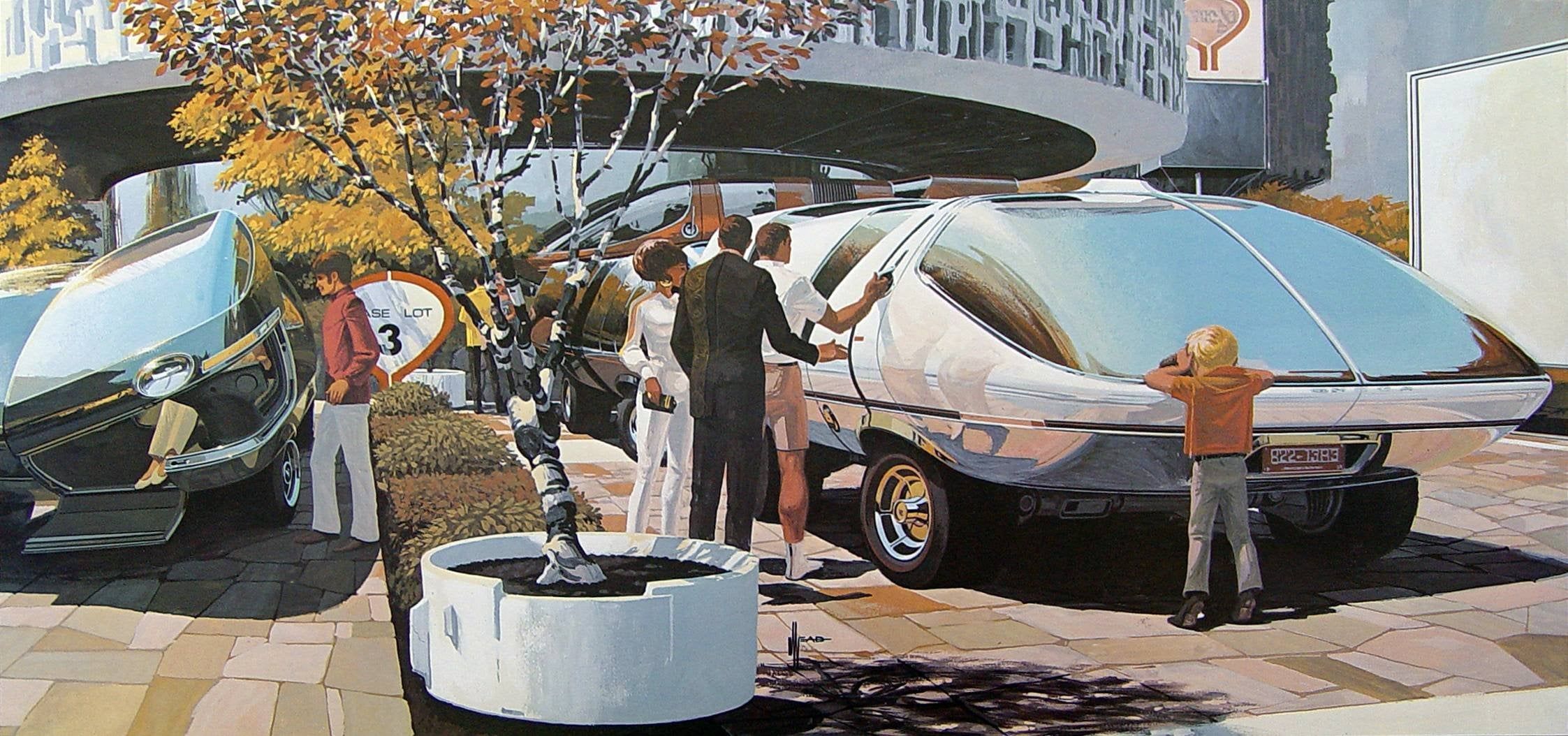 2245x1054 Album of 50 high res pics by Syd Mead, visual futurist (famous for his designs on Blade Runner, Aliens, and Tron, among other things)