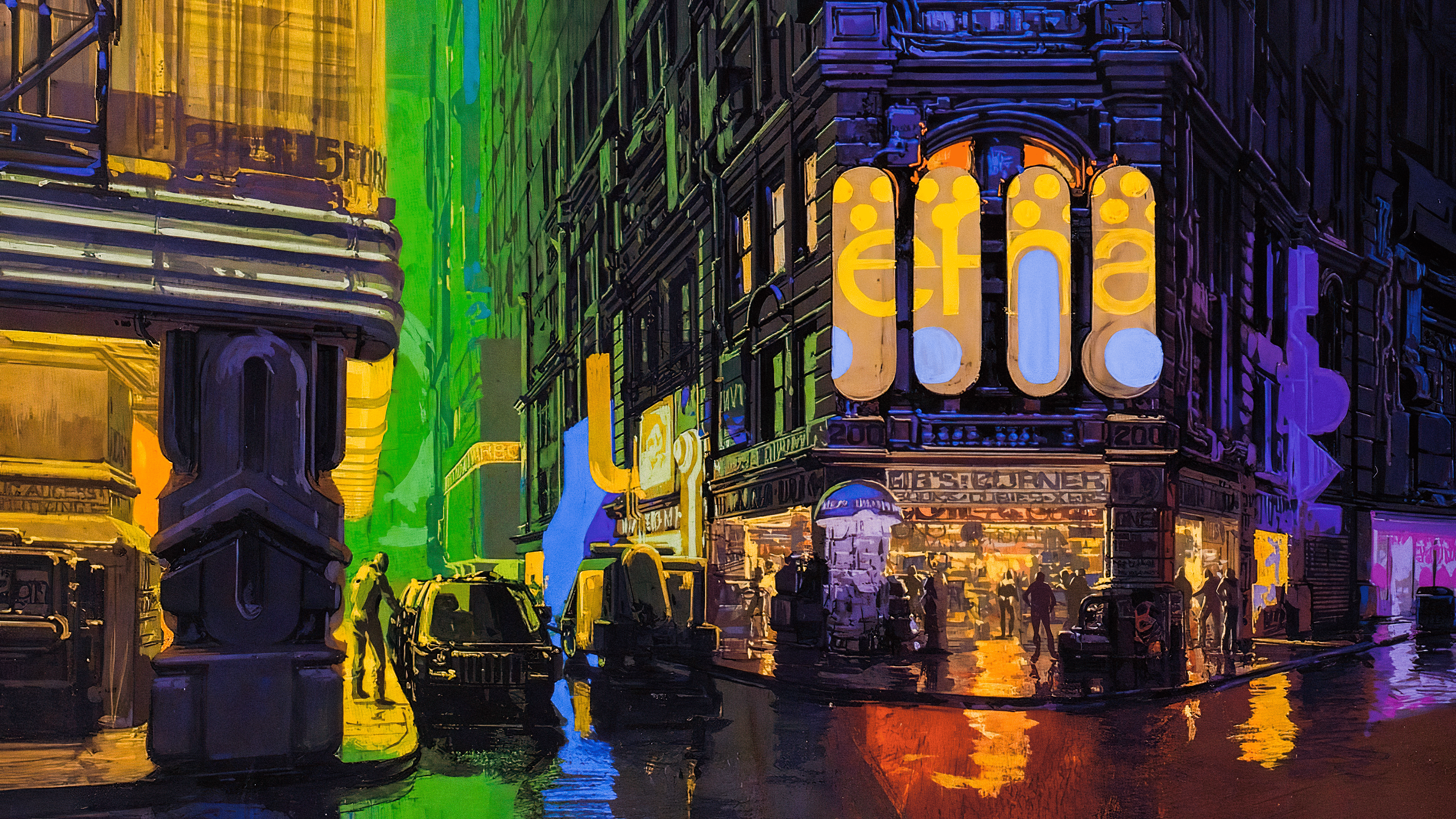 3840x2160 Blade Runner Shop by Syd Mead [3840x2160]