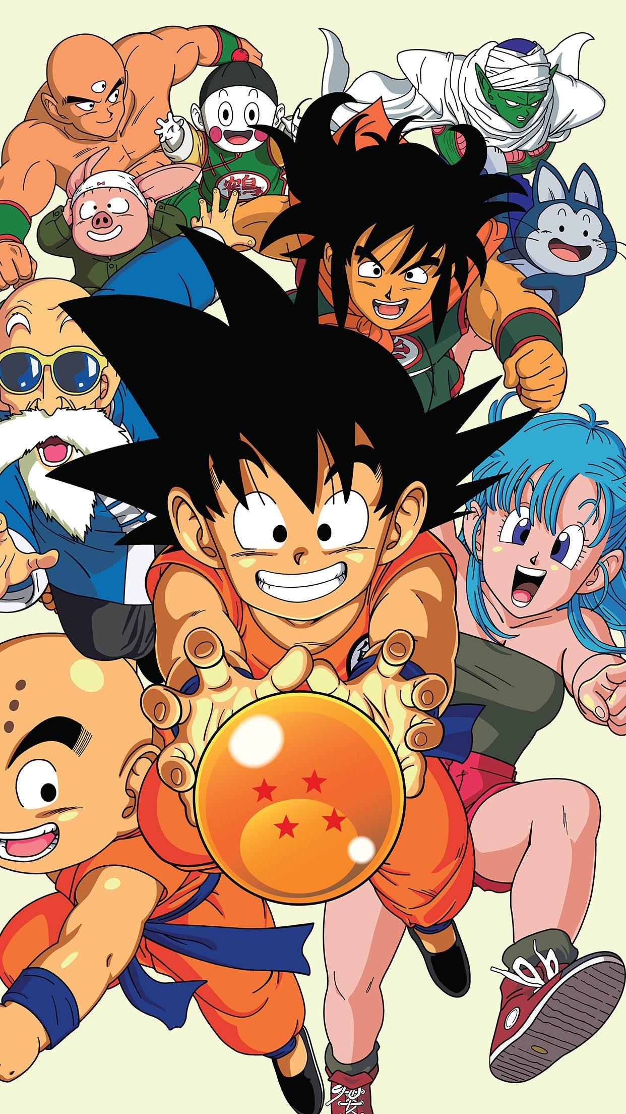 1242x2208 Dragonball Art Anime Japan Android wallpaper HD wallpaper