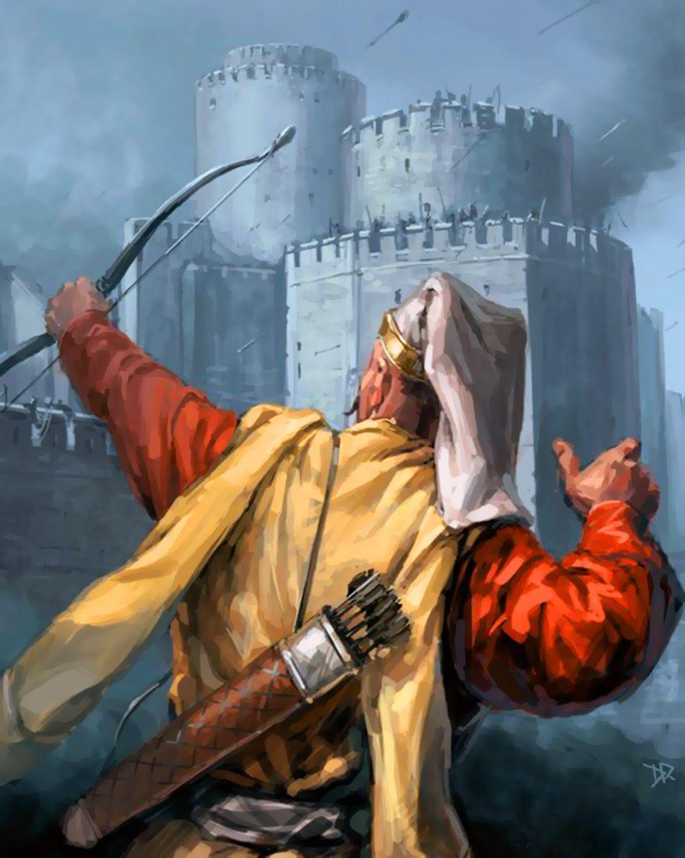 1000x1253 Ottoman Janissary archer besieging Constantinople. Empire
