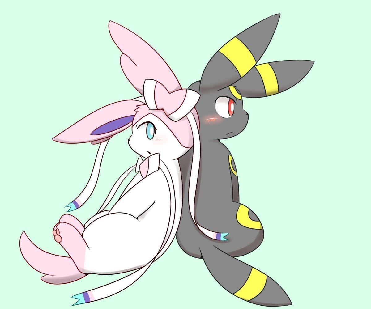 1200x1000 Umbreon and Sylveon. Pokemon eeveelutions, Cute pokemon picture