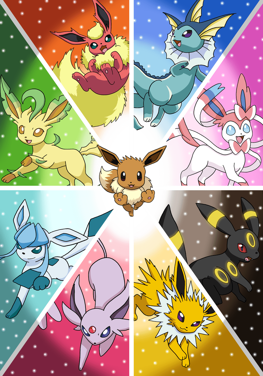 1024x1463 Eeveelutions. Eevee, Leafeon, Flareon