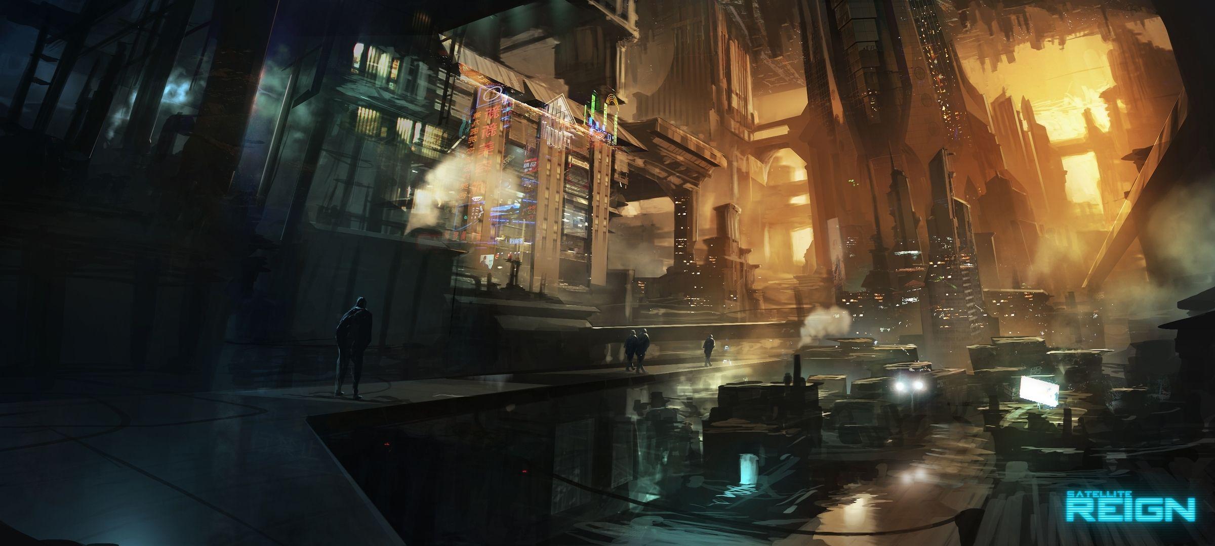 2400x1080 Photos Satellite Reign Fantasy Fantastic world 2400x1080