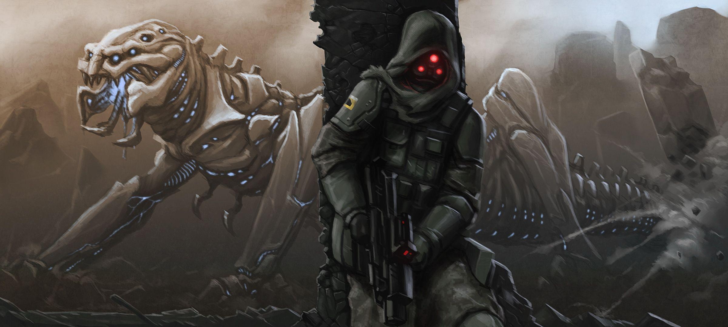 2400x1080 Photos Monsters warrior Fantasy 2400x1080