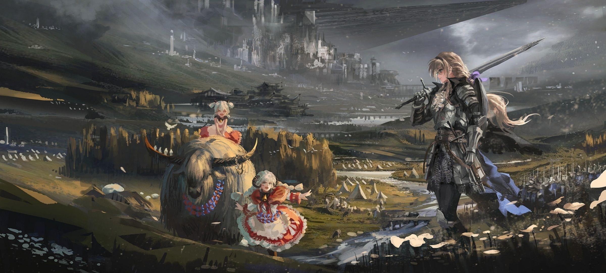 2400x1080 Pixiv Fantasia Last Saga HD Wallpaper. Background Image