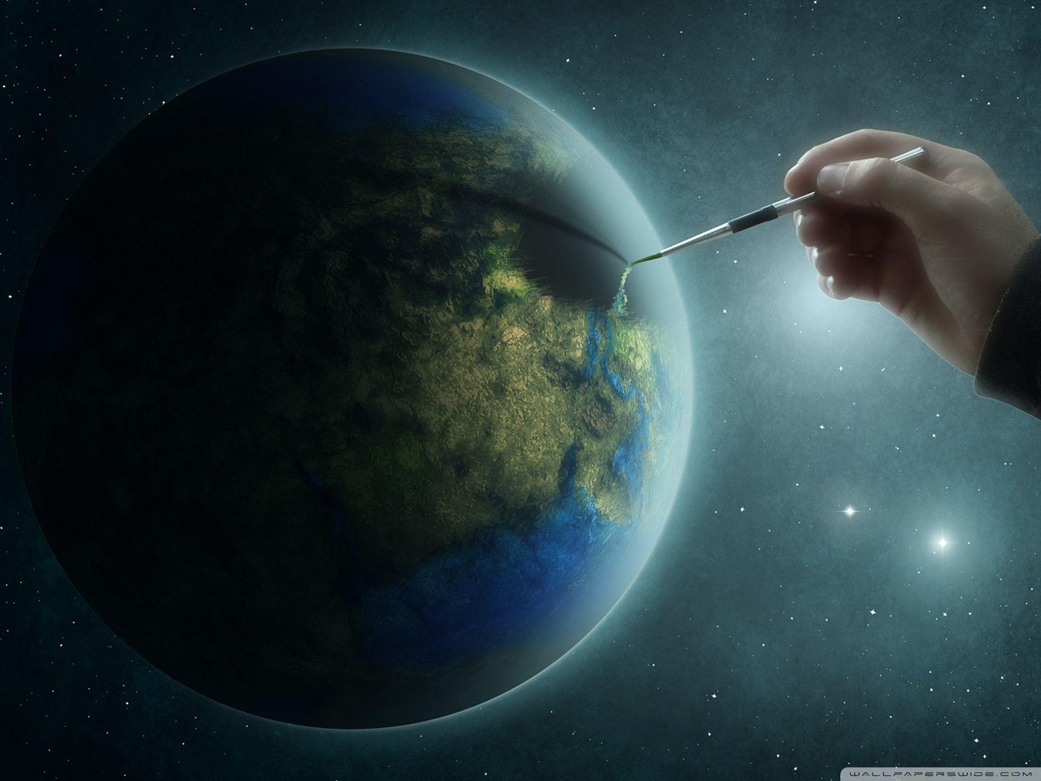 2048x1536 Painting The Earth Ultra HD Desktop Background Wallpaper for 4K
