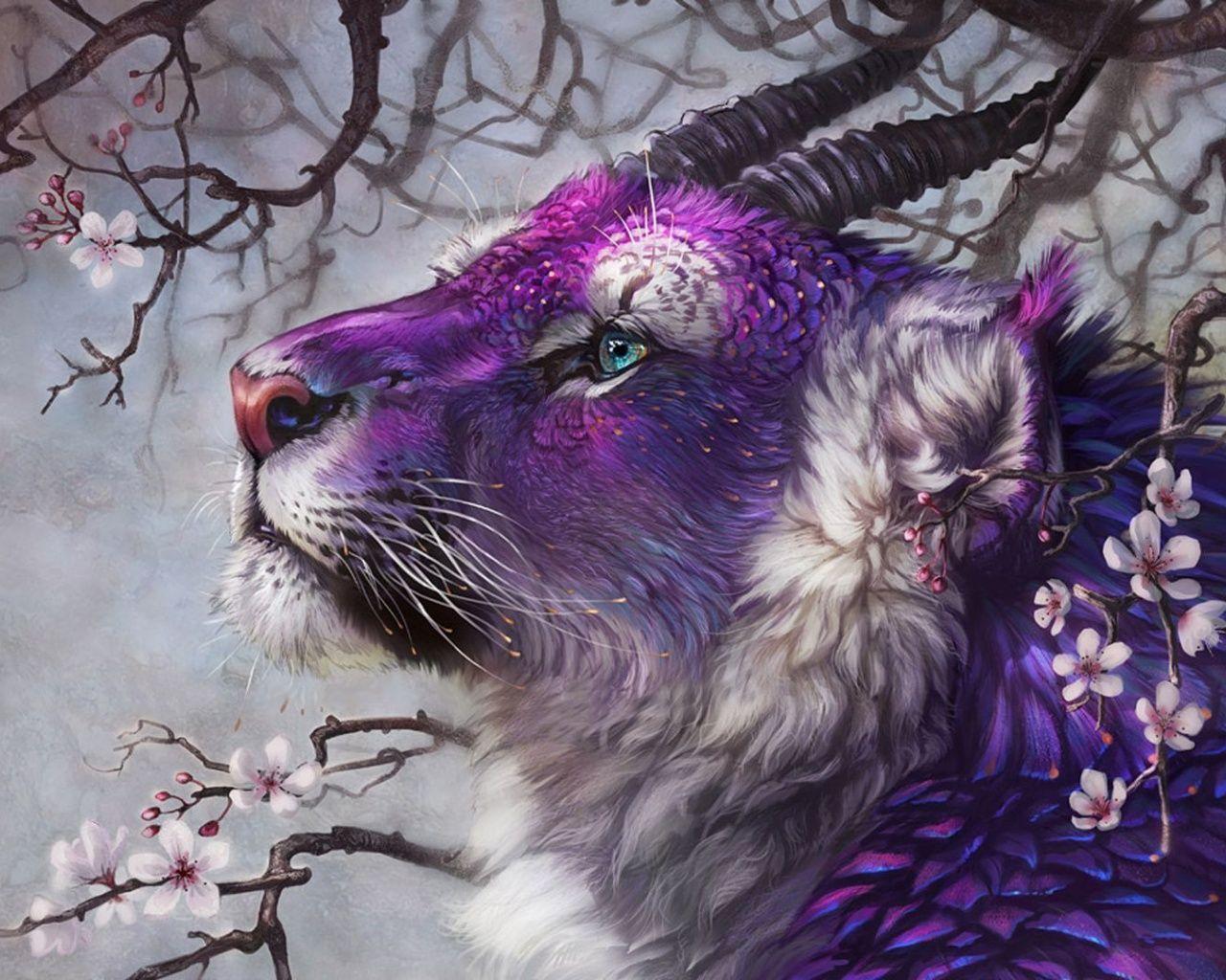 Purple Lion Wallpapers - Top Hình Ảnh Đẹp