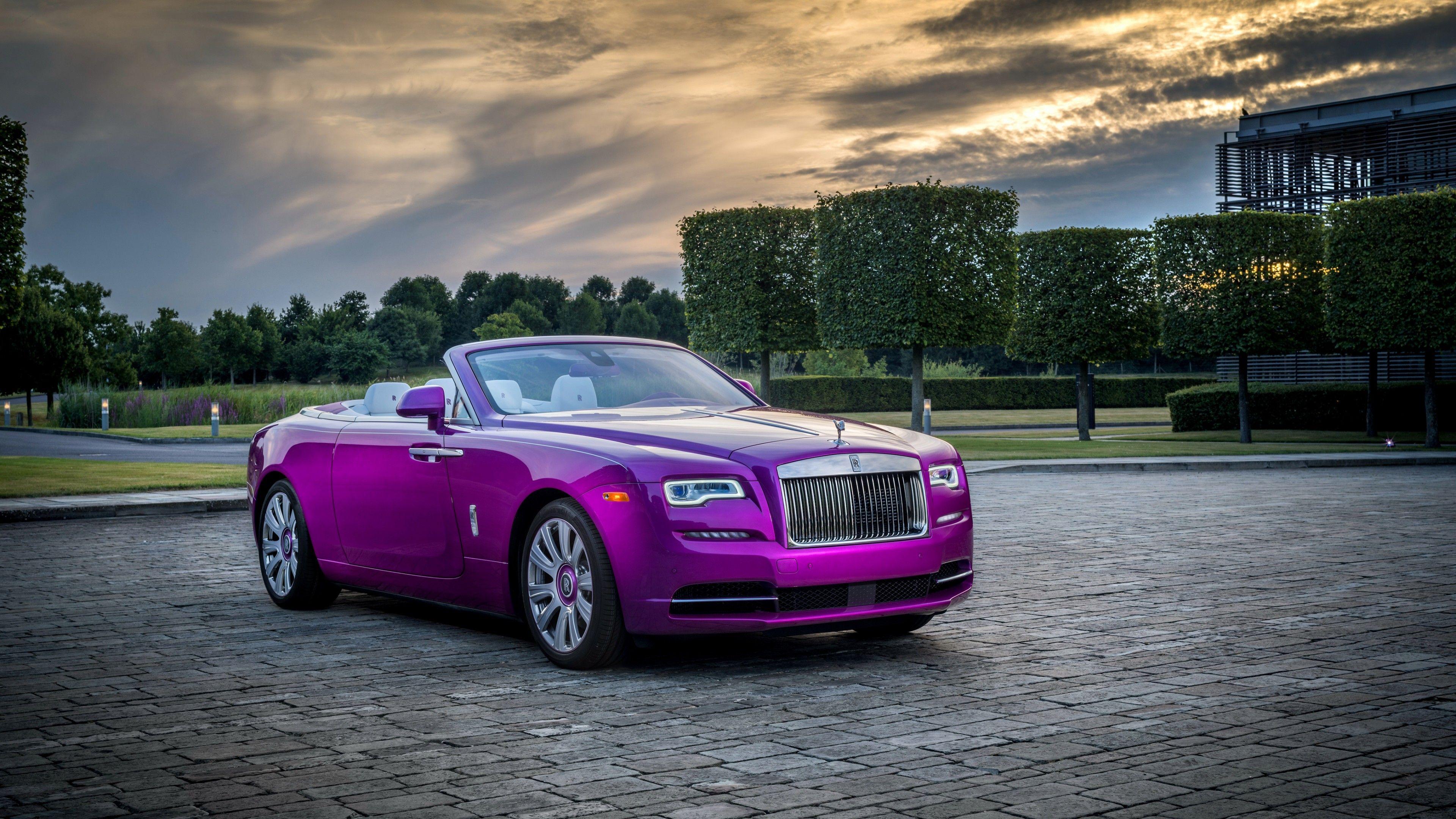 3840x2160 Rolls Royce Dawn In Fuxia 4K Wallpaper. HD Car Wallpaper