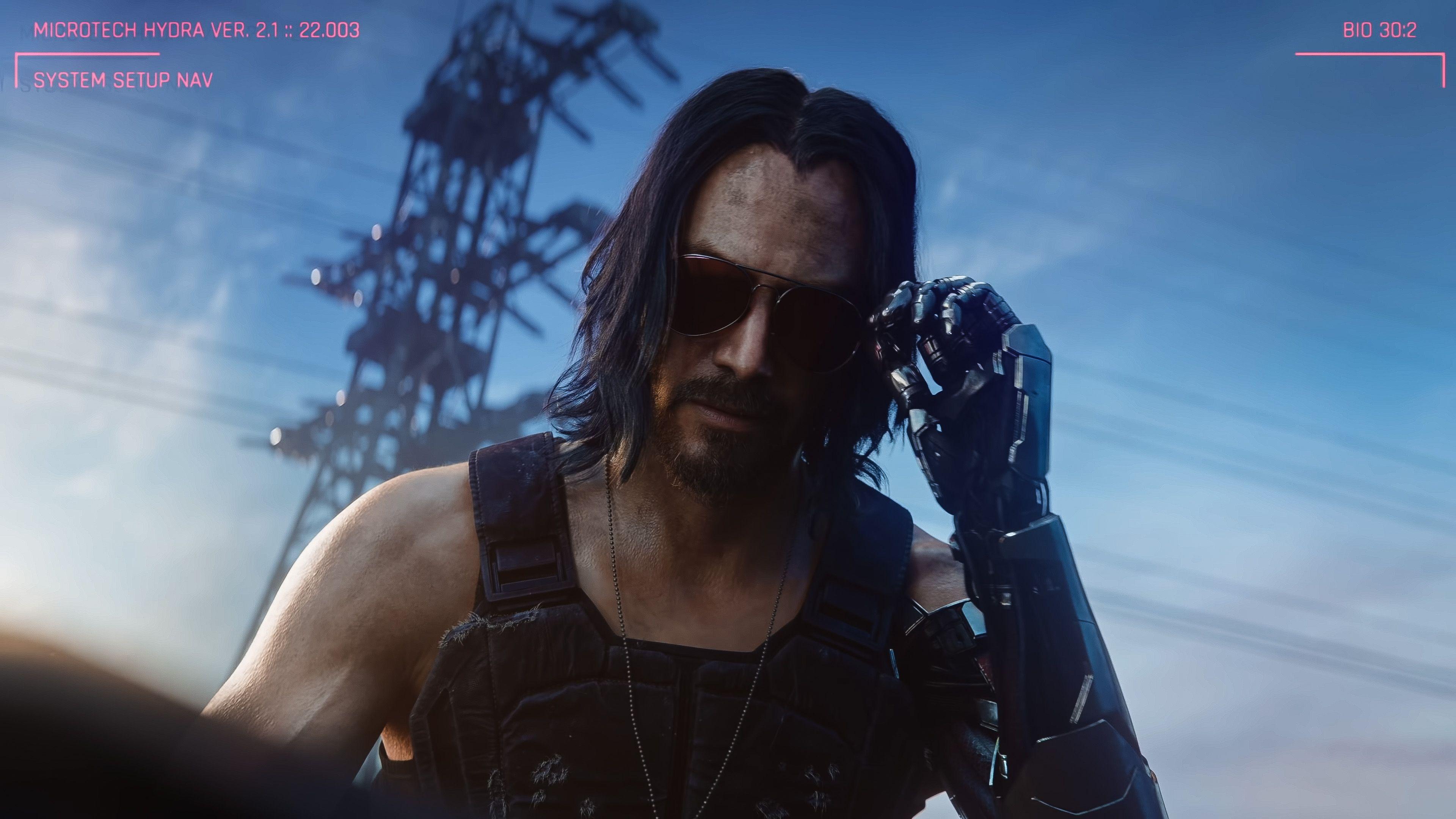 3840x2160 Keanu Reeves Cyberpunk 2077 Wallpaper