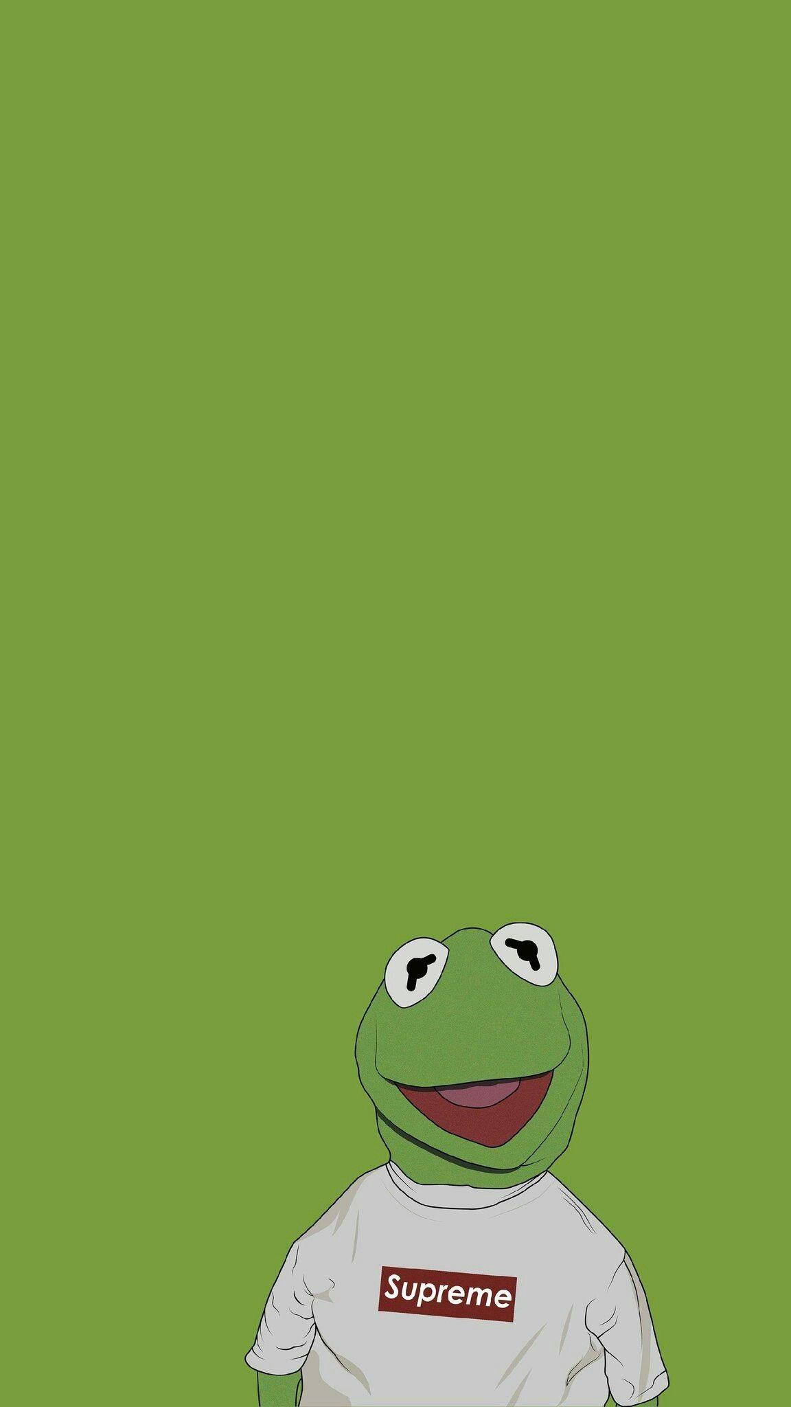 1152x2048 Cartoon Frog Wallpaper