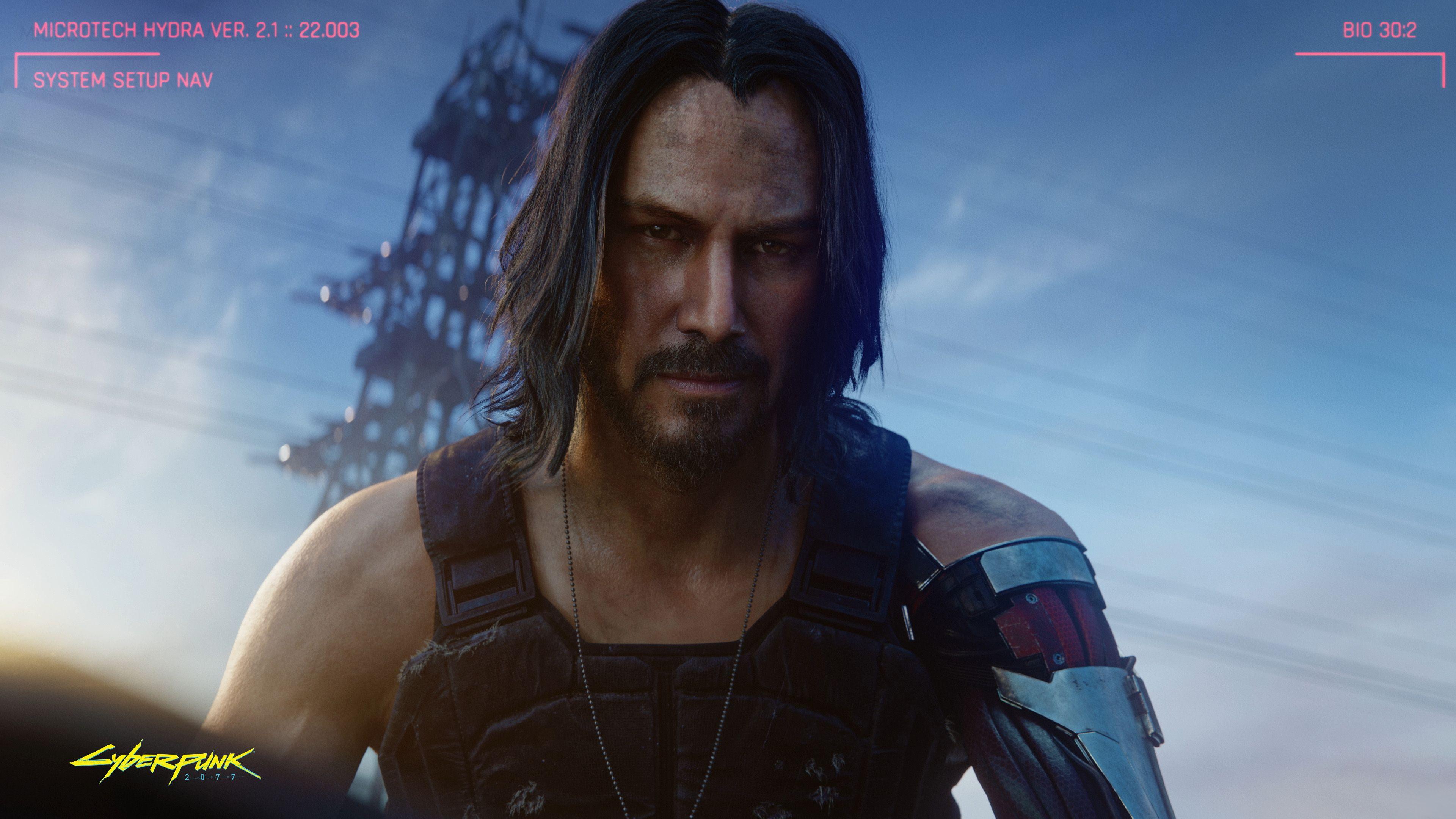 3840x2160 Keanu Reeves in Cyberpunk 2077 4K Wallpaper