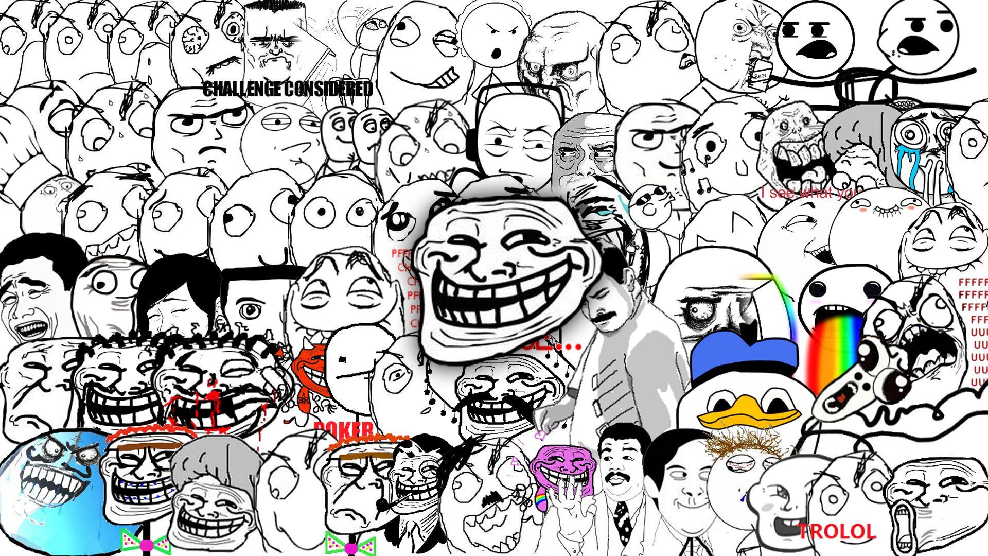 troll face wallpaper 1366x768
