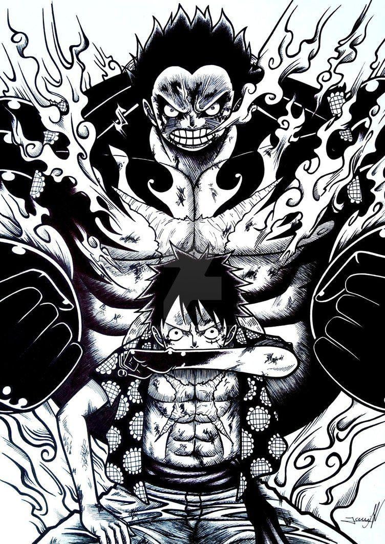 Luffy Black  and White  Wallpapers  Top Free Luffy Black  