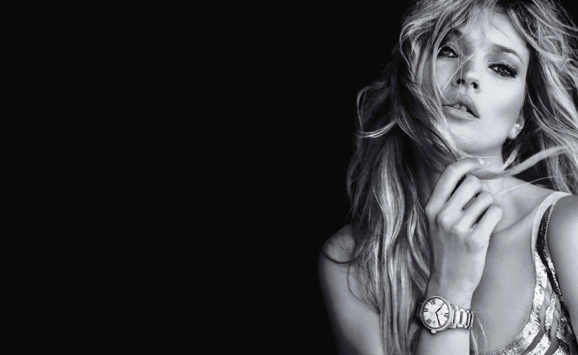 1980x1217 Women Models Fashion Kate Moss Greyscale Wallpaper And Free