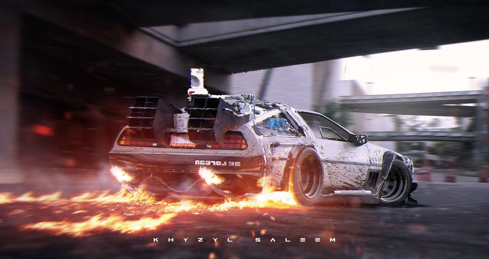 2041x1080 Delorean Wallpaper HD