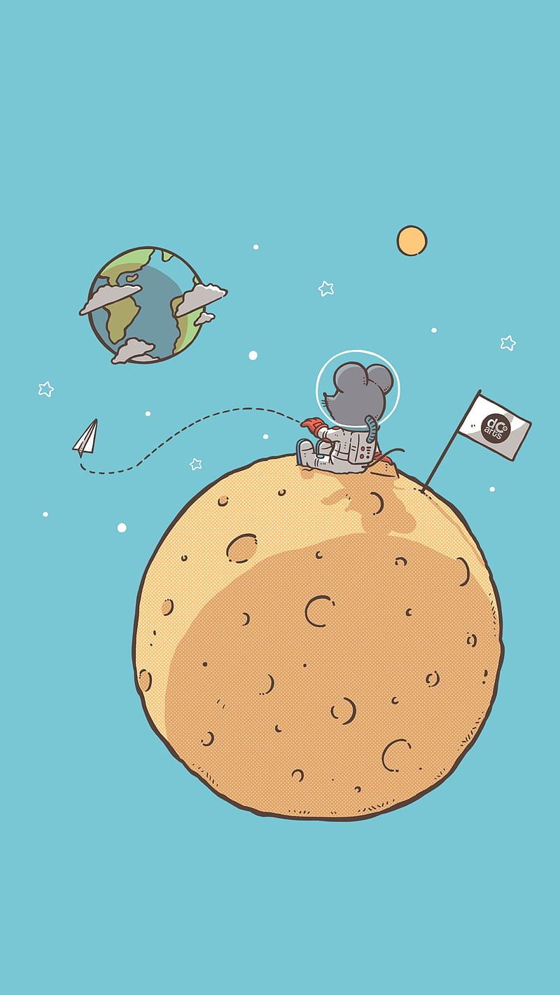 800x1422 Vertical, digital art, simple background, rats, Earth, Sun, paper planes, HD phone wallpaper