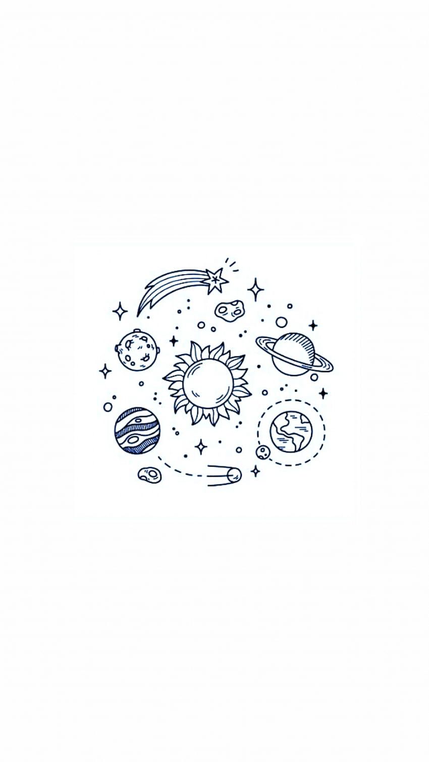 850x1509 Aesthetic Small Simple Drawings, minimalist cute drawings HD phone wallpaper