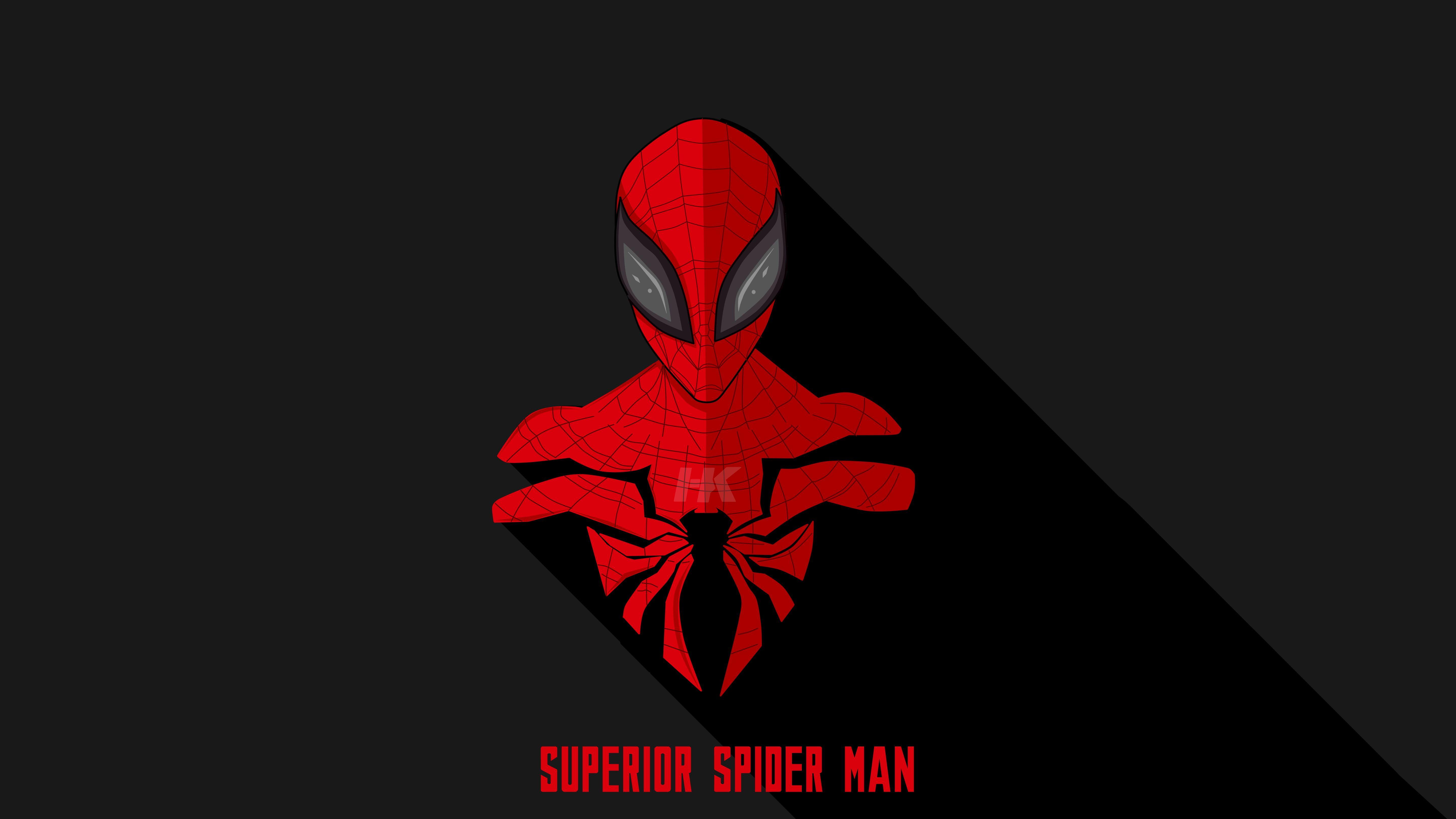5760x3240 Minimal K Dark Background Marvel Comics Superior Spider Man K