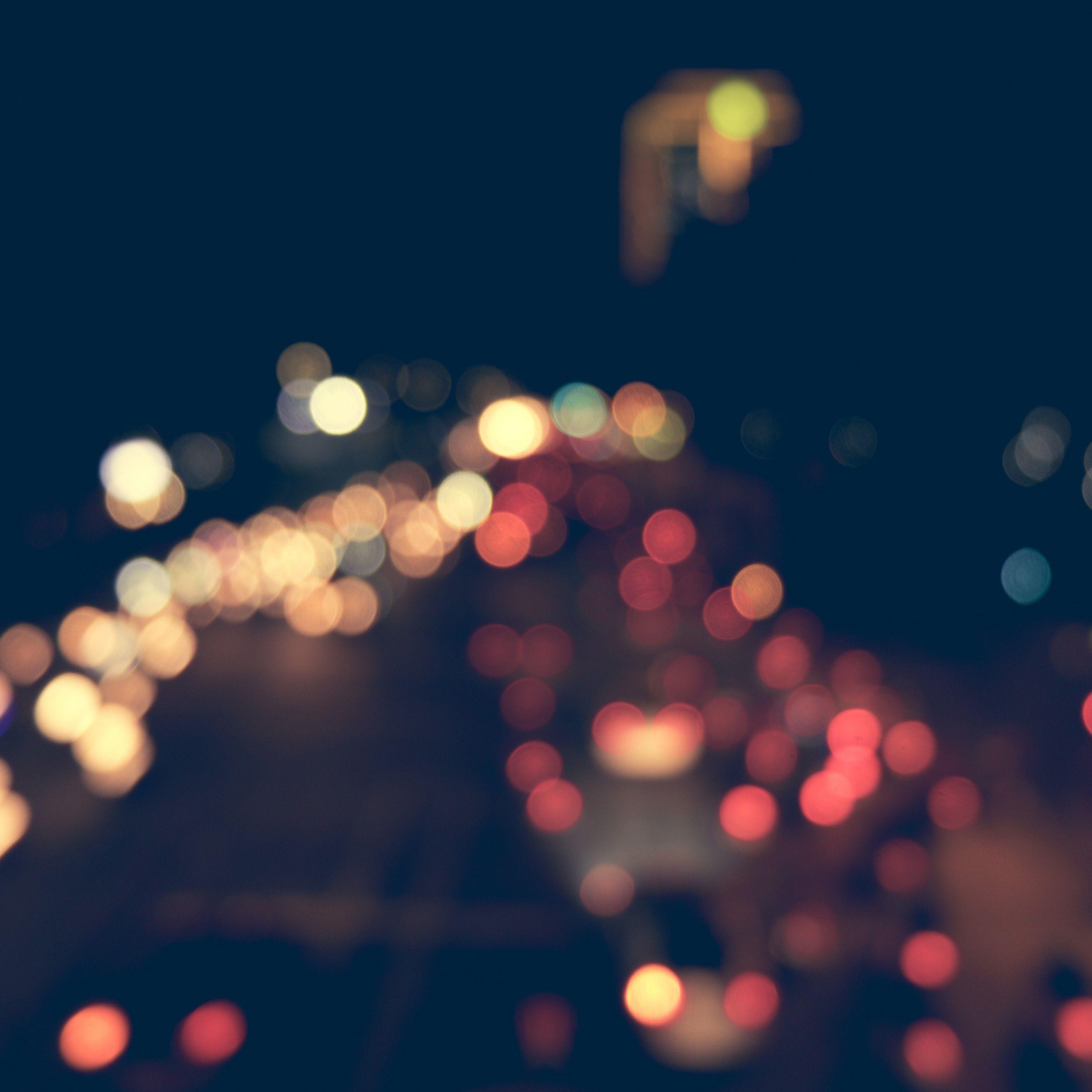 3000x3000 Download 3000x3000 Car Lights, Bokeh, Photography Wallpaper