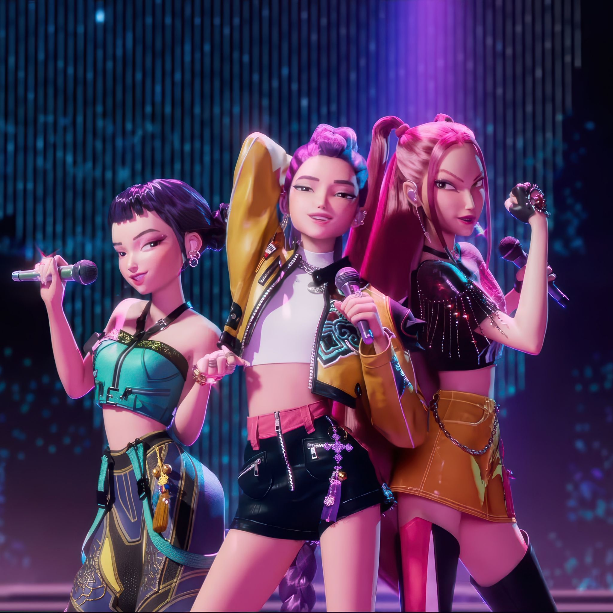 2048x2048 KPop Demon Hunters Wallpaper 4K, Huntrix, Rumi (Huntrix)