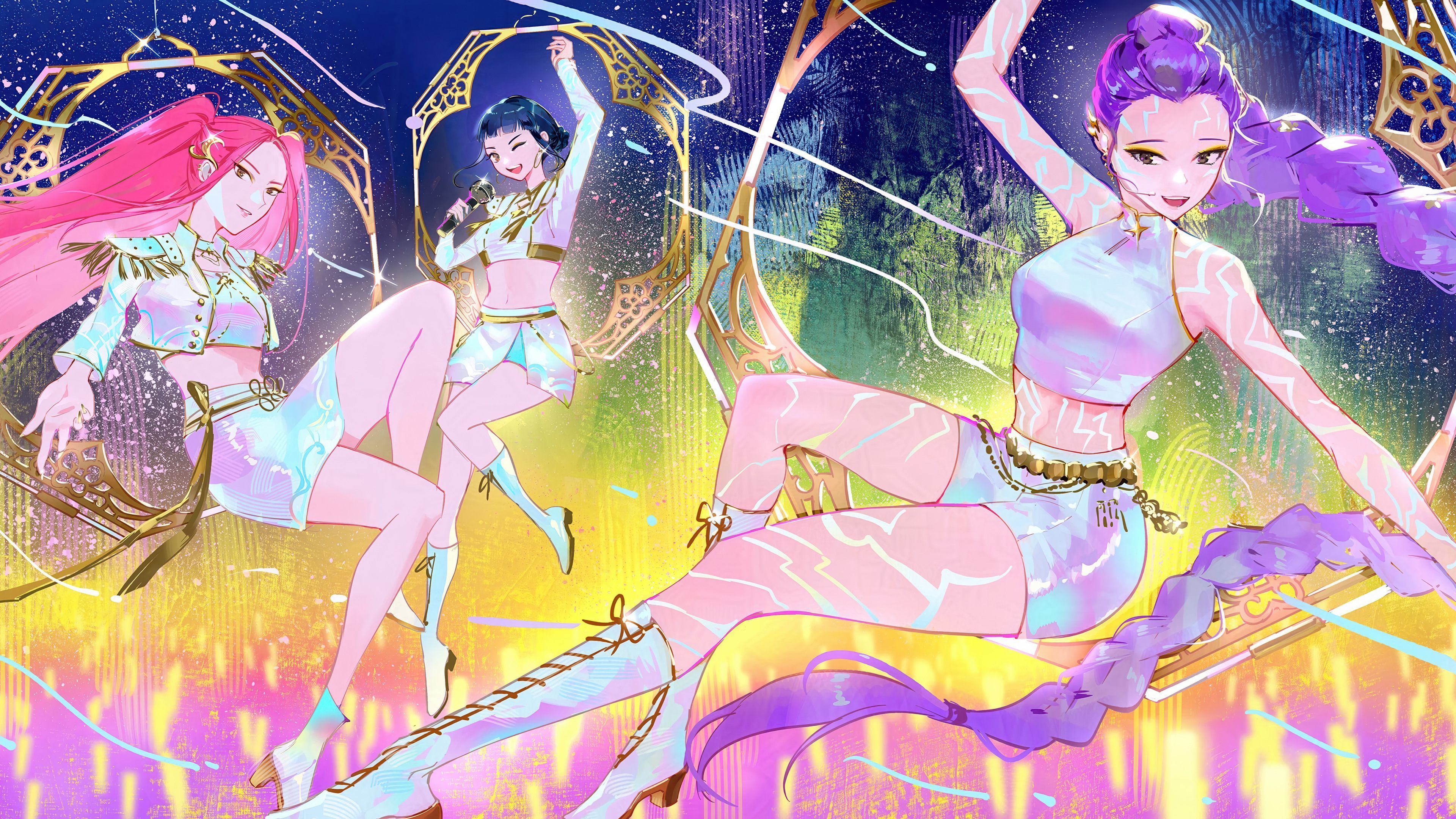 3840x2160 KPop Demon Hunters: Vibrant 4K Ultra HD Anime Wallpaper Blast