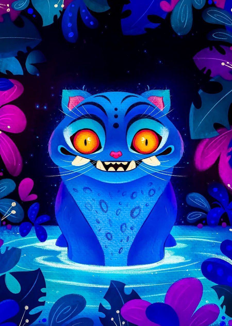 900x1260 Metal Poster. Derpy Tigers, K Pop Demon Hunters. Magnetic Poster. HD Glossy Metal Prints