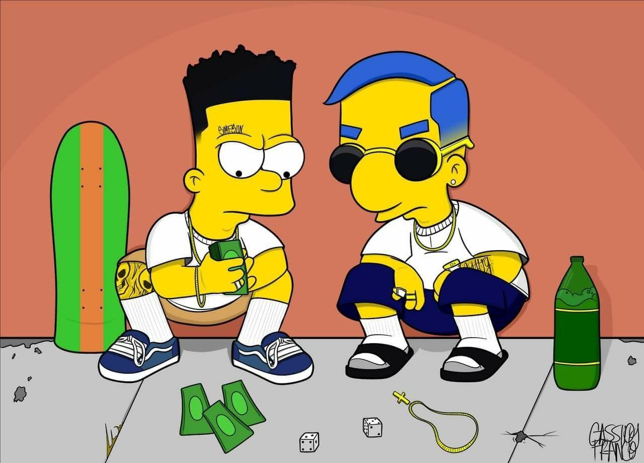 Bart With Milhouse Wallpapers Top Free Bart With Milhouse Backgrounds Wallpaperaccess