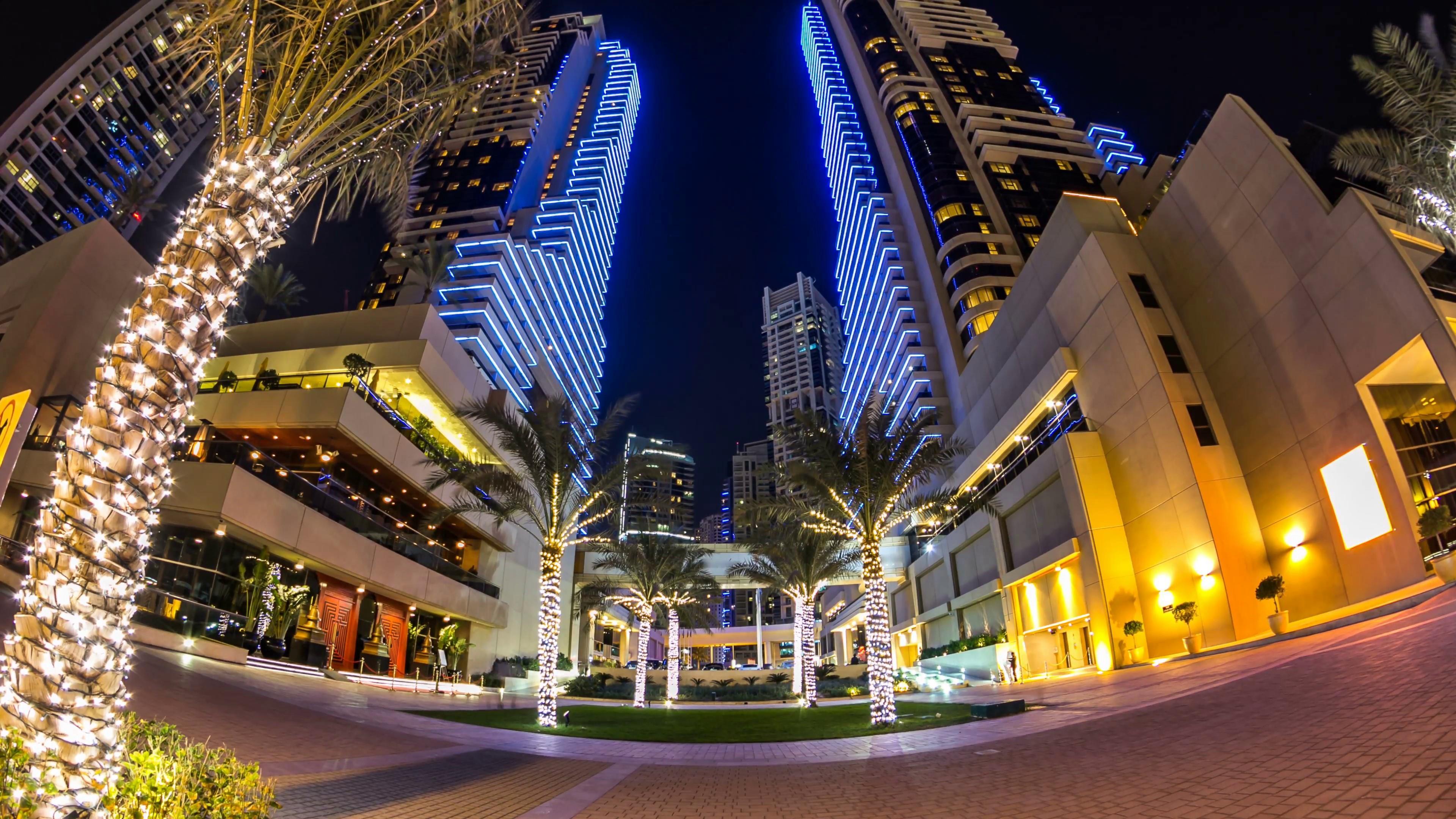 3840x2160 Marina Promenade At Night- Hình nền Dubai.  Wallpaper Studio 10