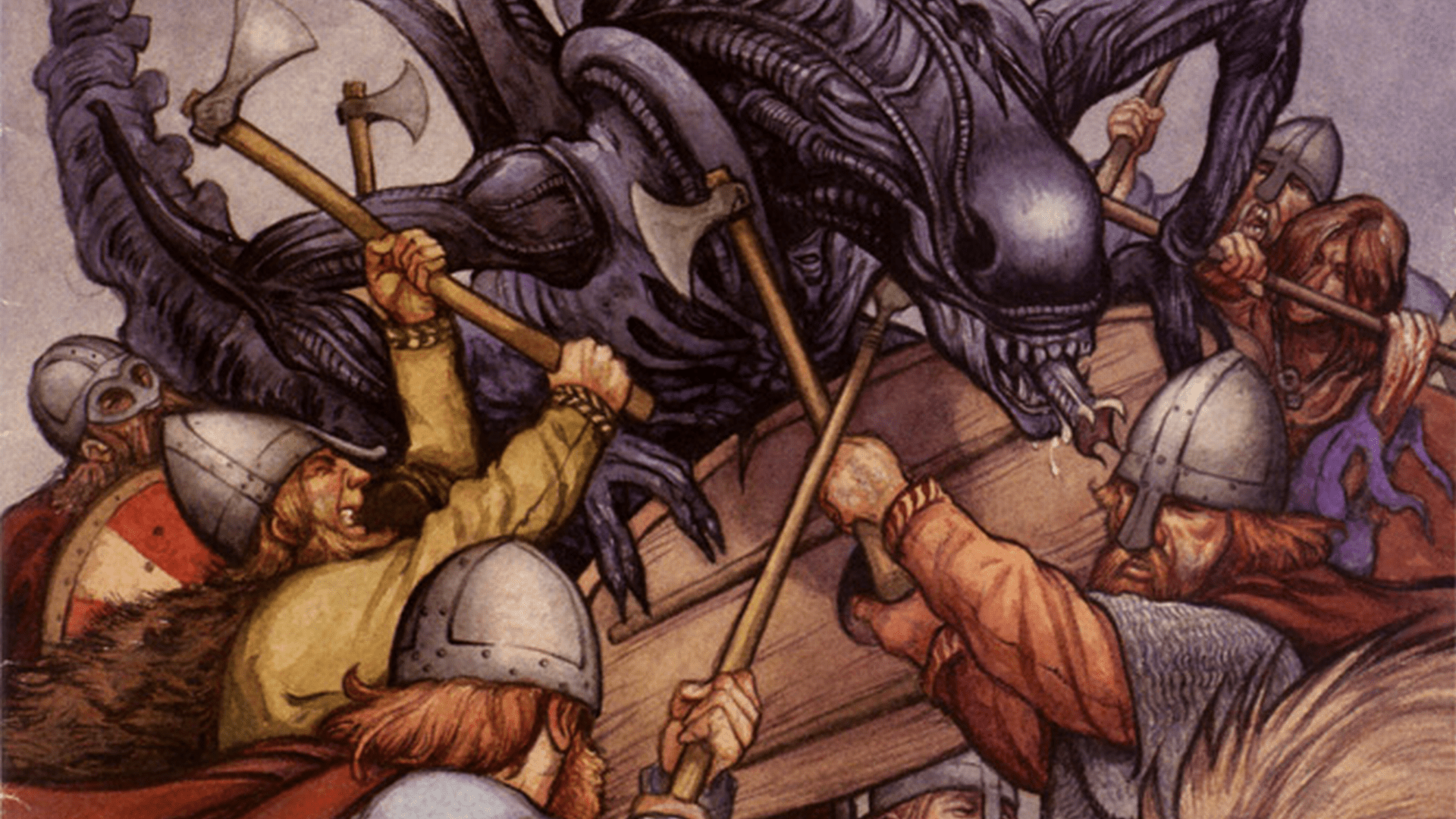 1920x1080 Alien vs. Vikings - added by atrocitustheking at Vader