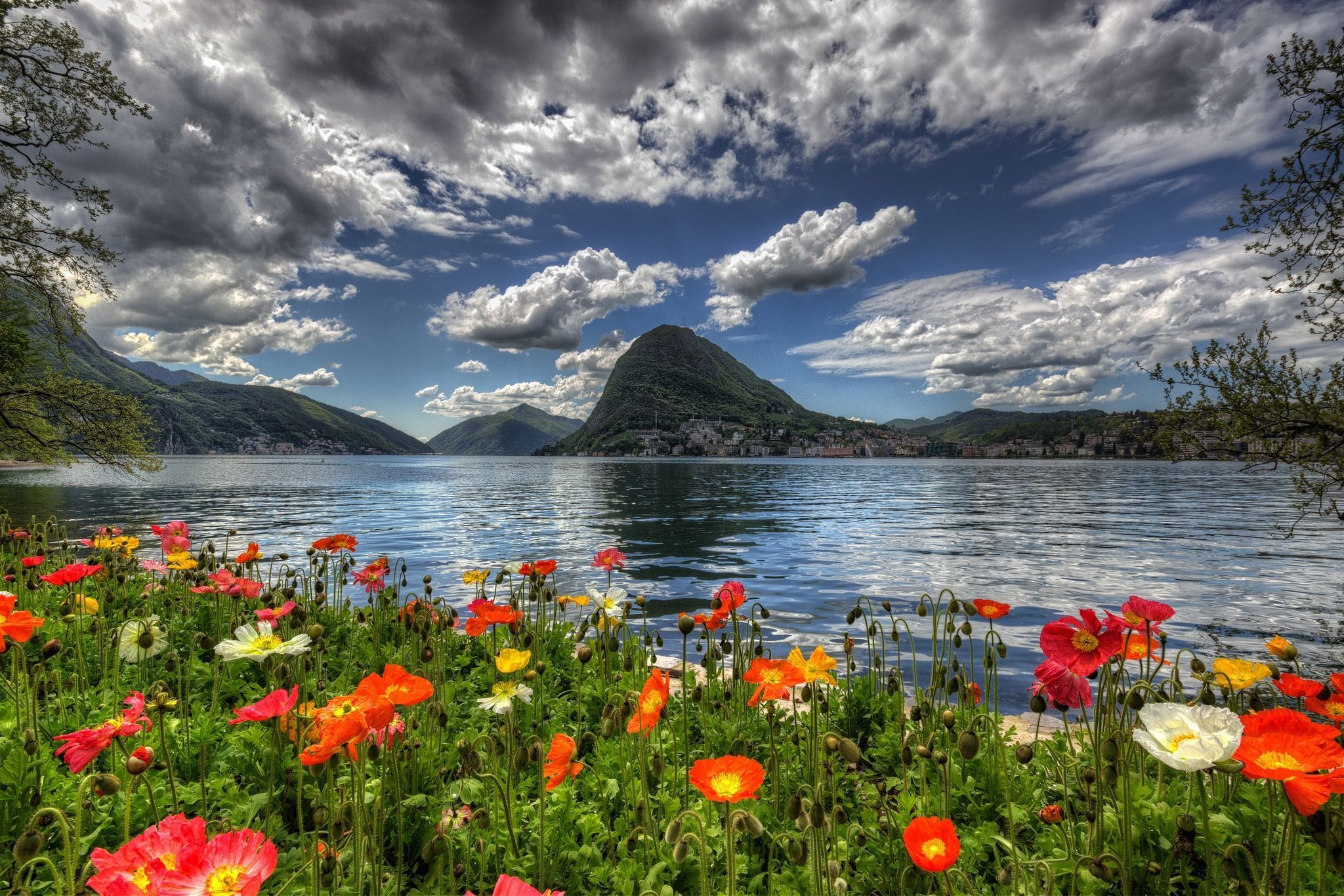 2048x1366 Stunning Swiss Landscape: Mountain