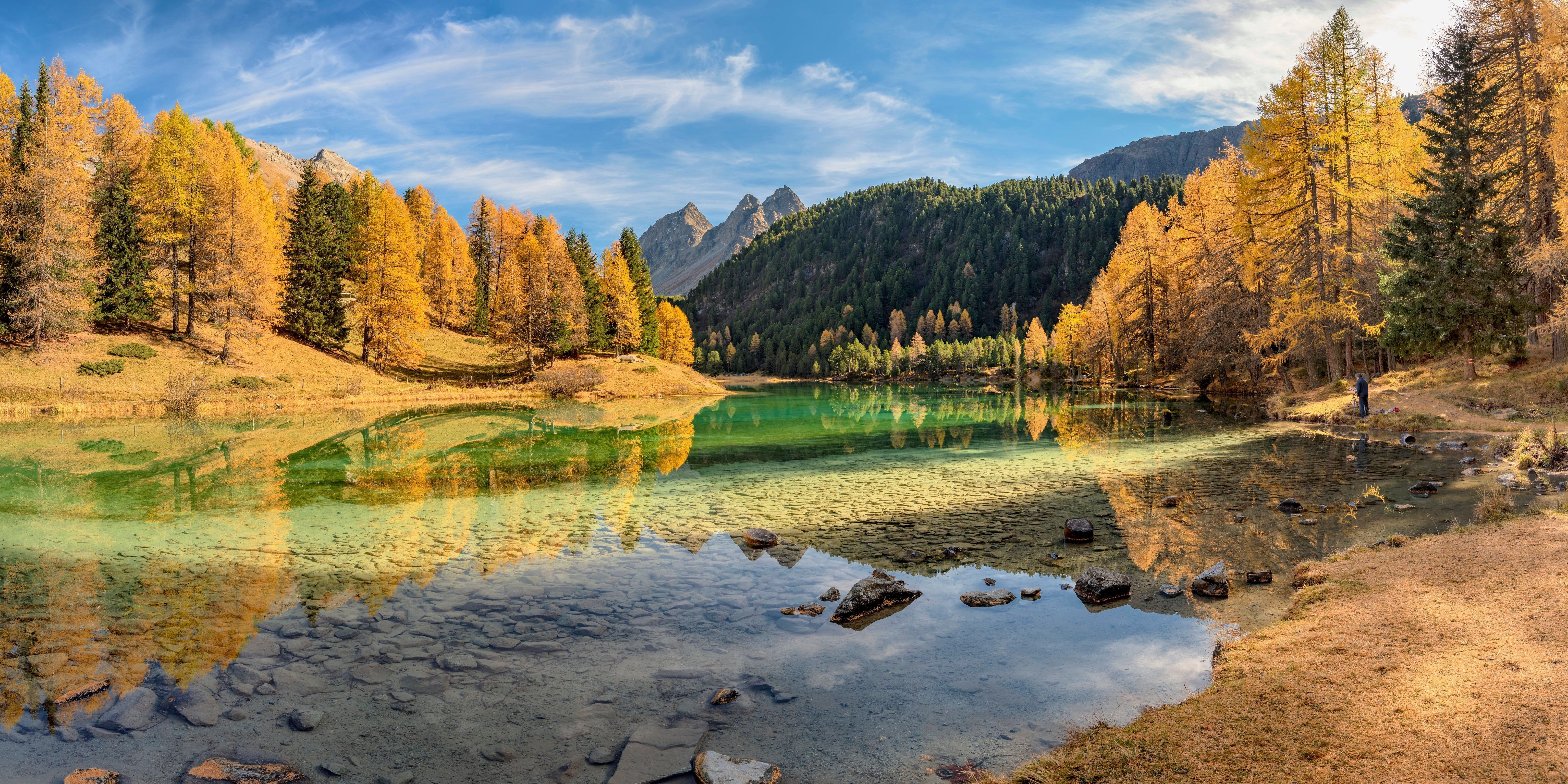6144x3072 Lai da Palpougna Lake in Switzerland