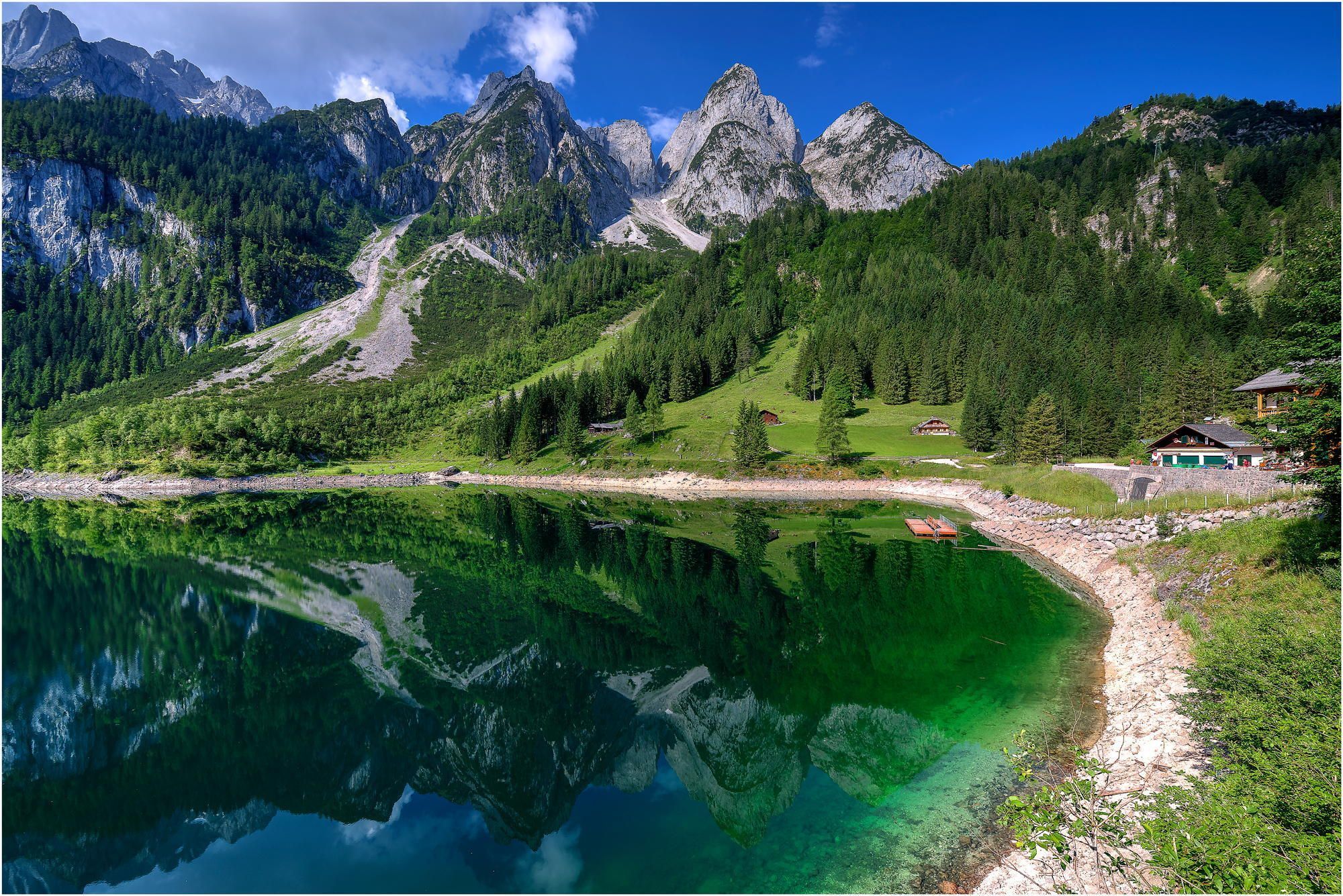 2000x1335 Lake and Mountain Reflection HD Wallpaper