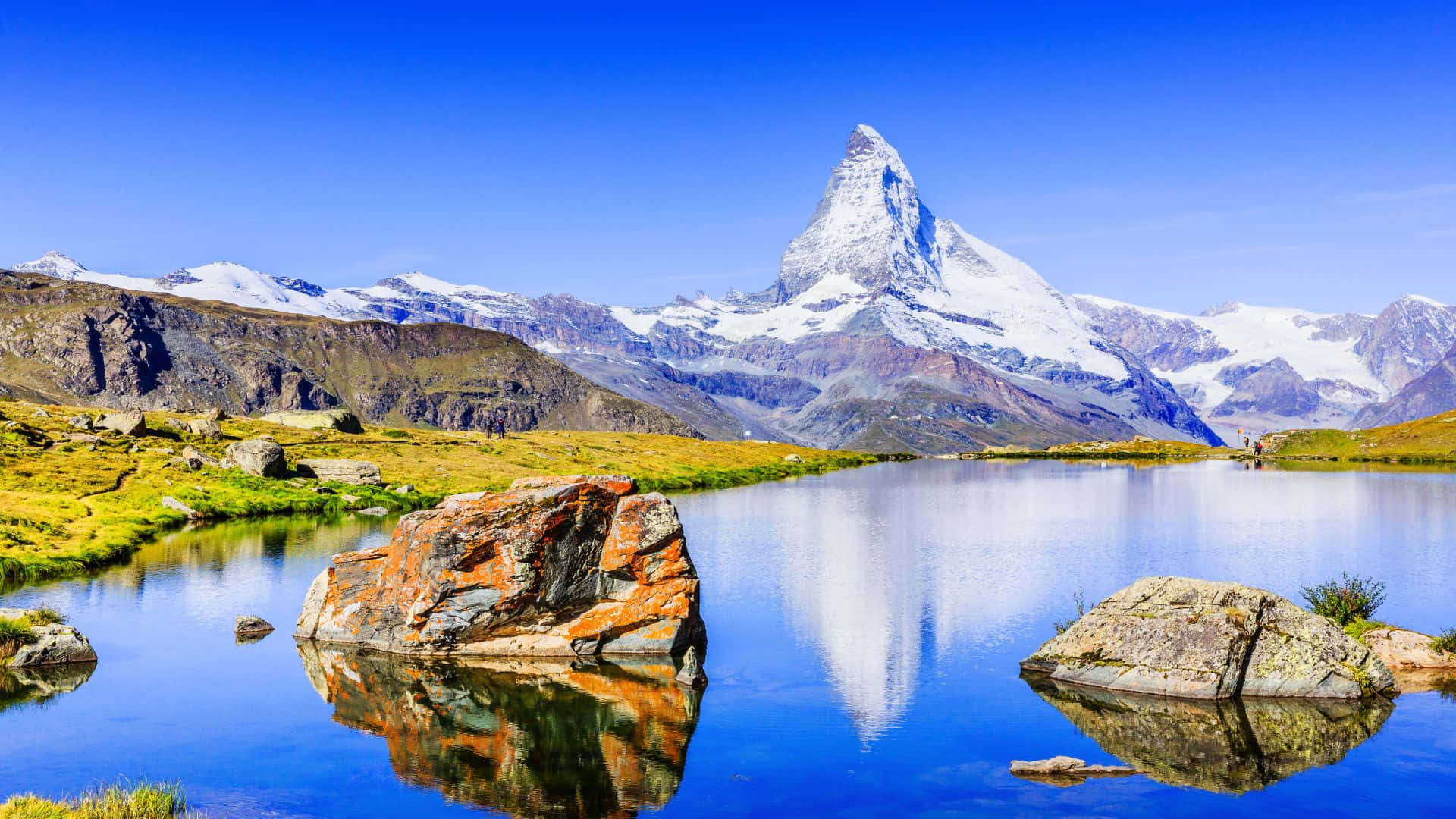 1920x1080 Download Breathtaking View of Swiss Alps from Lake Leman Shoreline