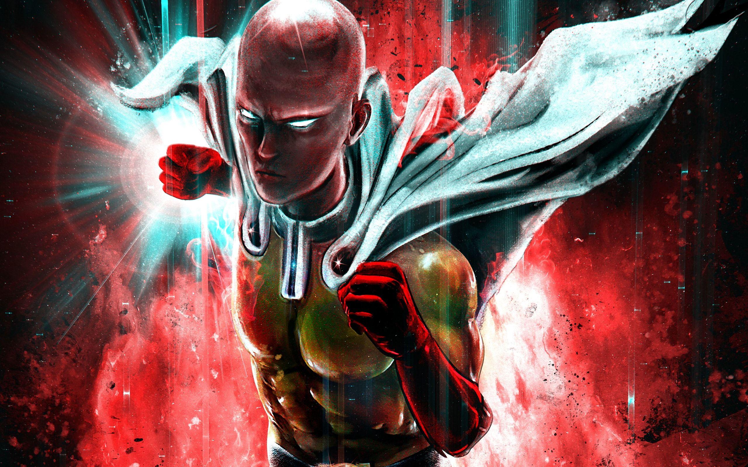 Anime gloves One Punch Man Saitama wallpaper, 1440x2560