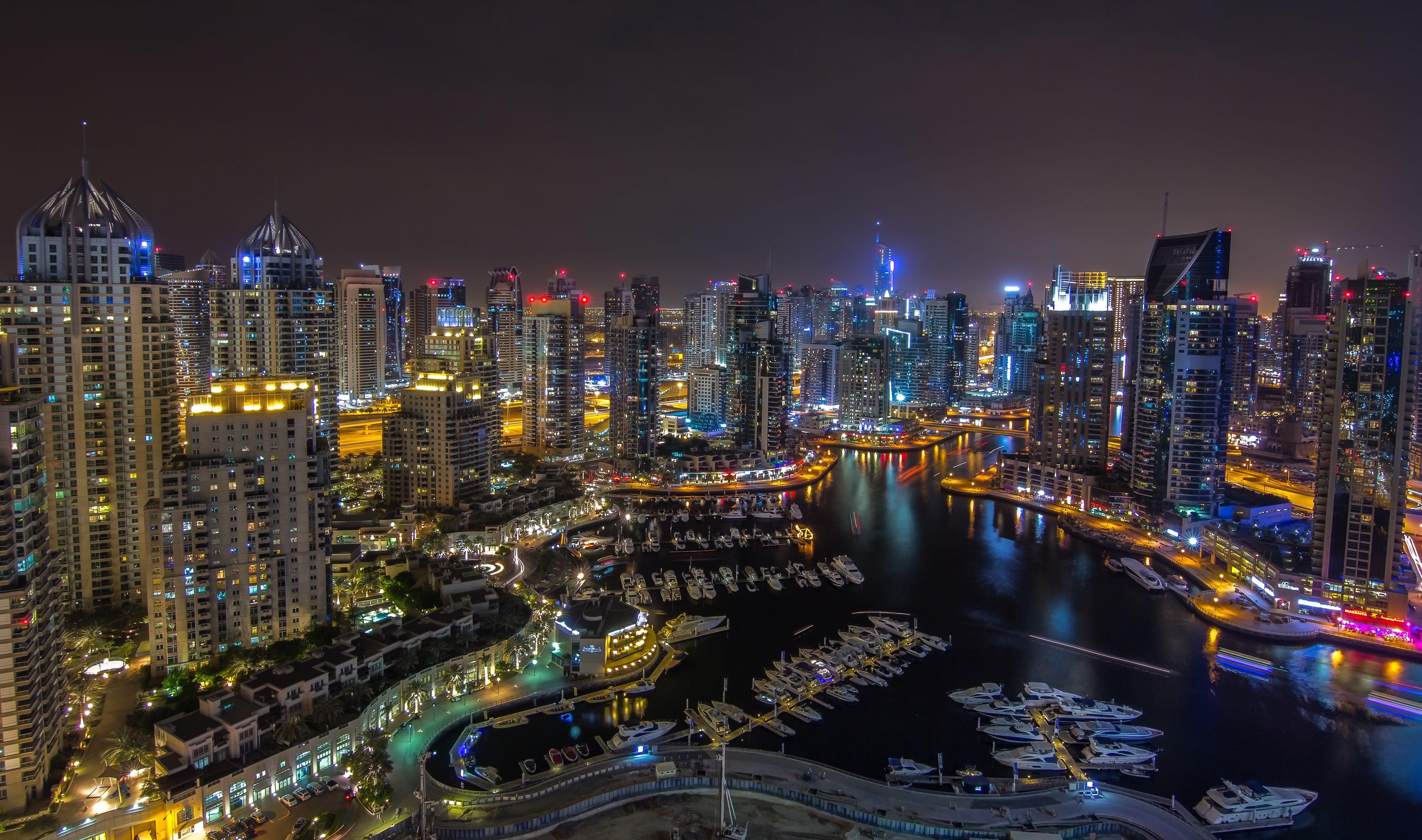 Dubai city color life night HD phone wallpaper  Peakpx