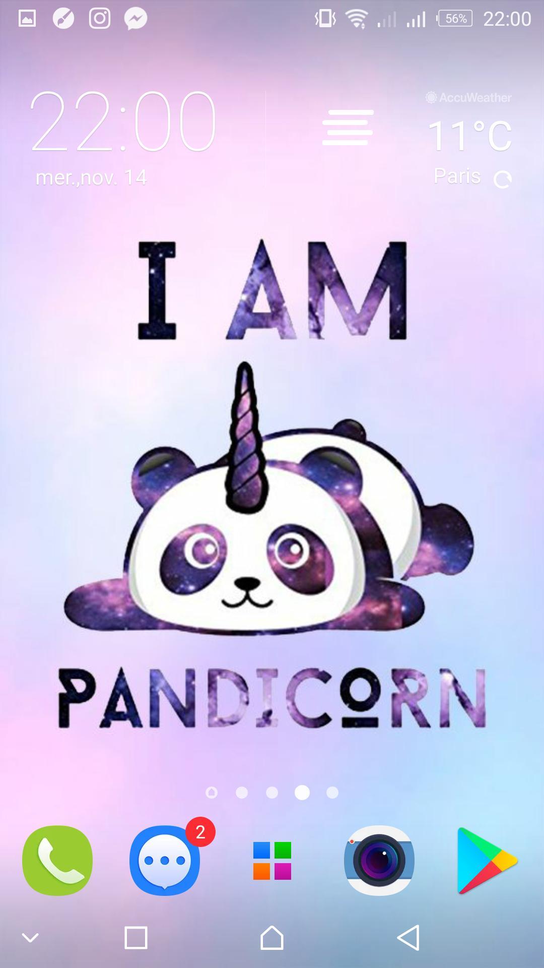 1080x1920 Panda unicorn wallpaper ❤ Cute Background for Android