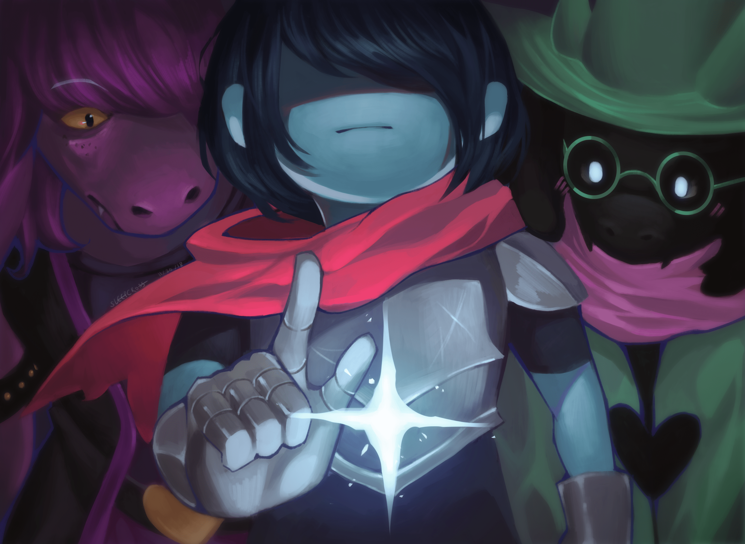 2600x1900 I drew a little Deltarune wallpaper