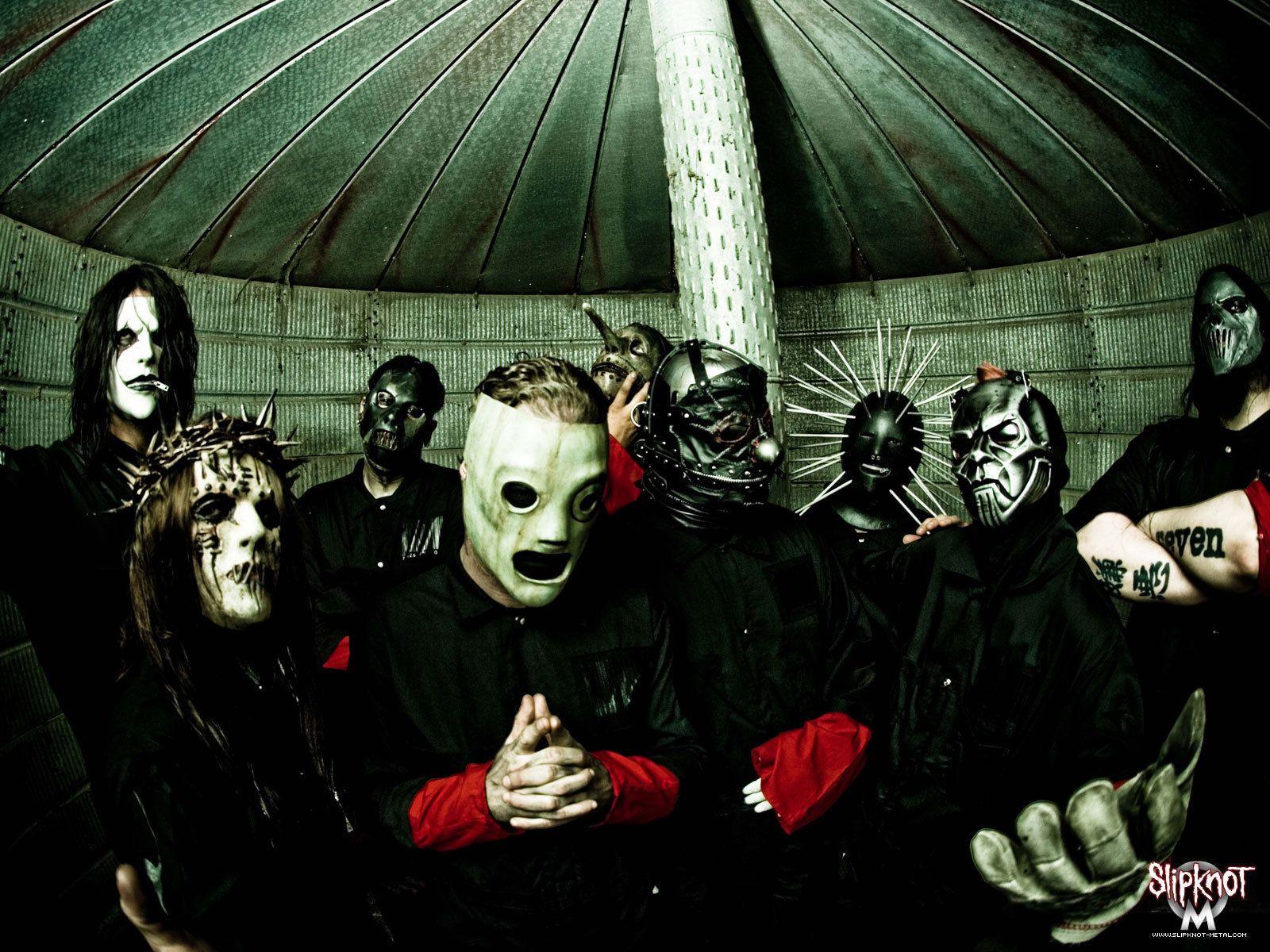 1600x1200 Wallpaper Slipknot, Joey Jordison, Sid Wilson, Chris Fehn, Jim