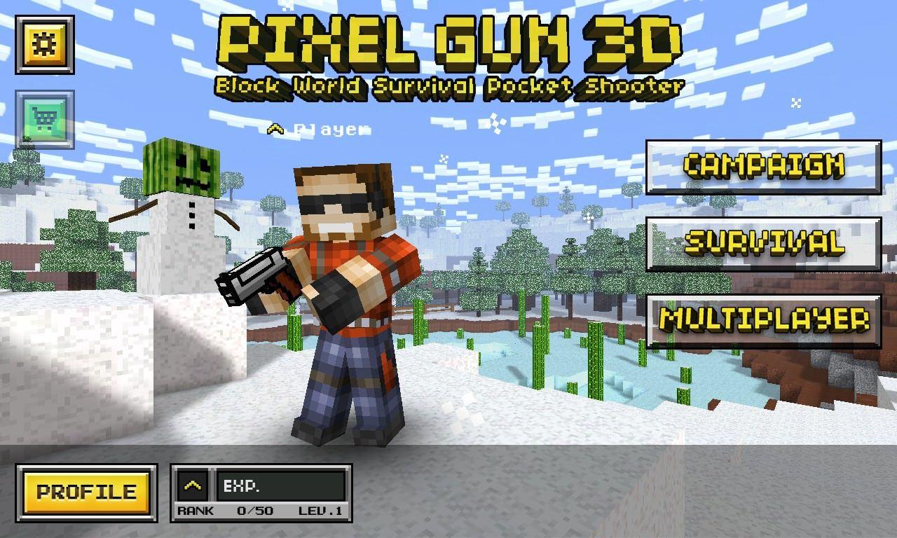 1280x768 Pixel Gun 3D a terrific first person shooter in Minecraft retro style
