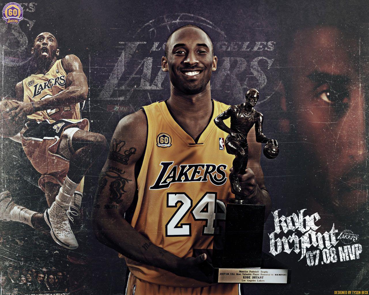 Download Unforgettable Legend: Aesthetic Portrait of Kobe Bryant Wallpaper