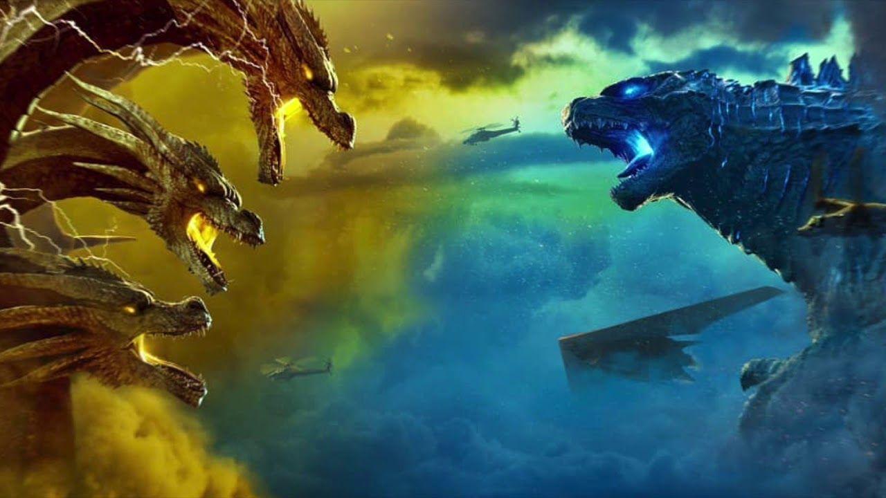 1280x720 Godzilla VS King Ghidorah In Godzilla King Of The Monsters Key Art